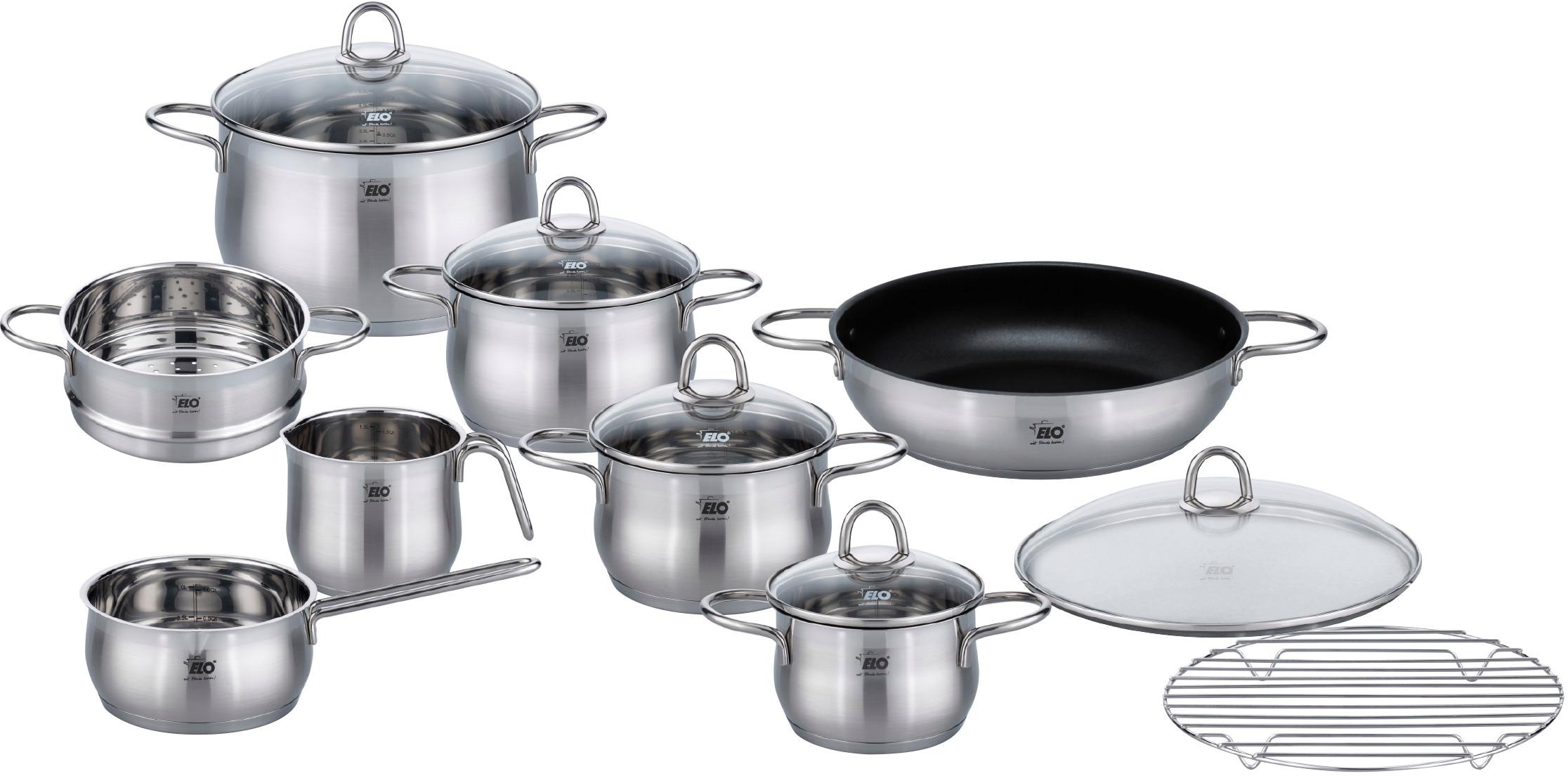 Image of Elo Topf-Set »Platin«, Edelstahl 18/8, (Set, 14 tlg.), Induktion bei Ackermann Versand Schweiz