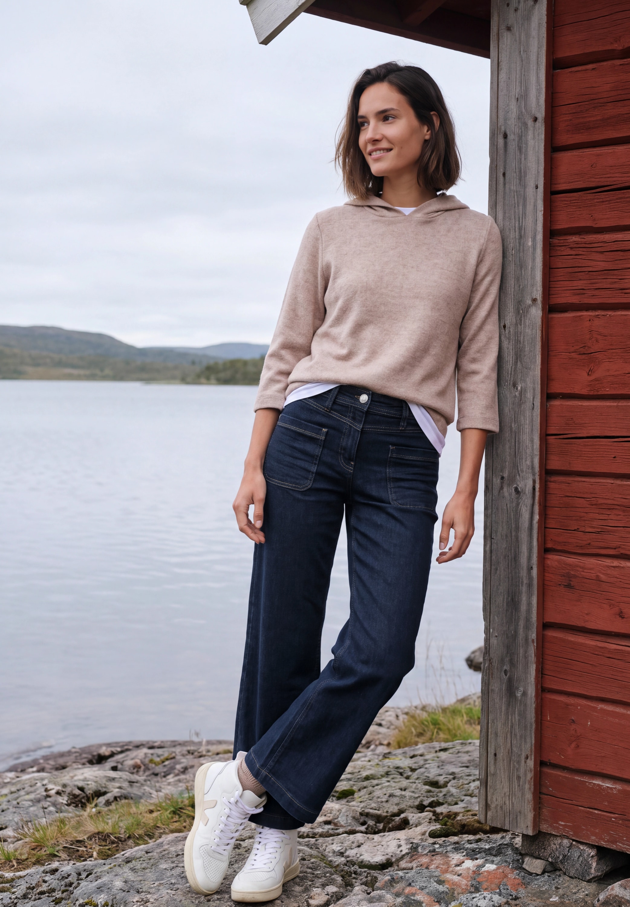 Image of Cecil Weite Jeans "Style Neele" mit Patch-Pockets / im Loose Fit