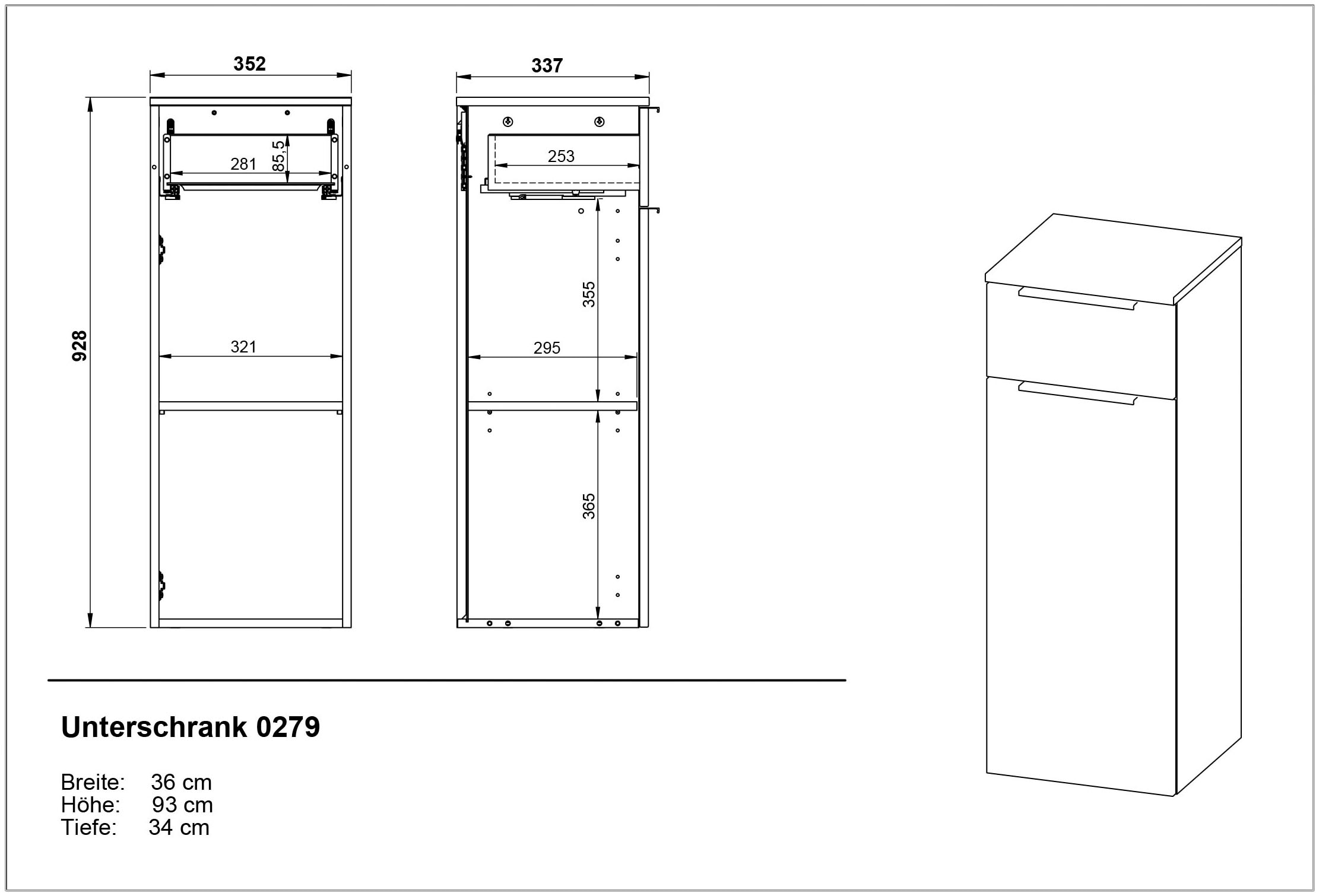 GERMANIA Midischrank »Crandon«, Schrank mit 1 Schublade und Tür dahinter 1 verstellbarer Einlegeboden