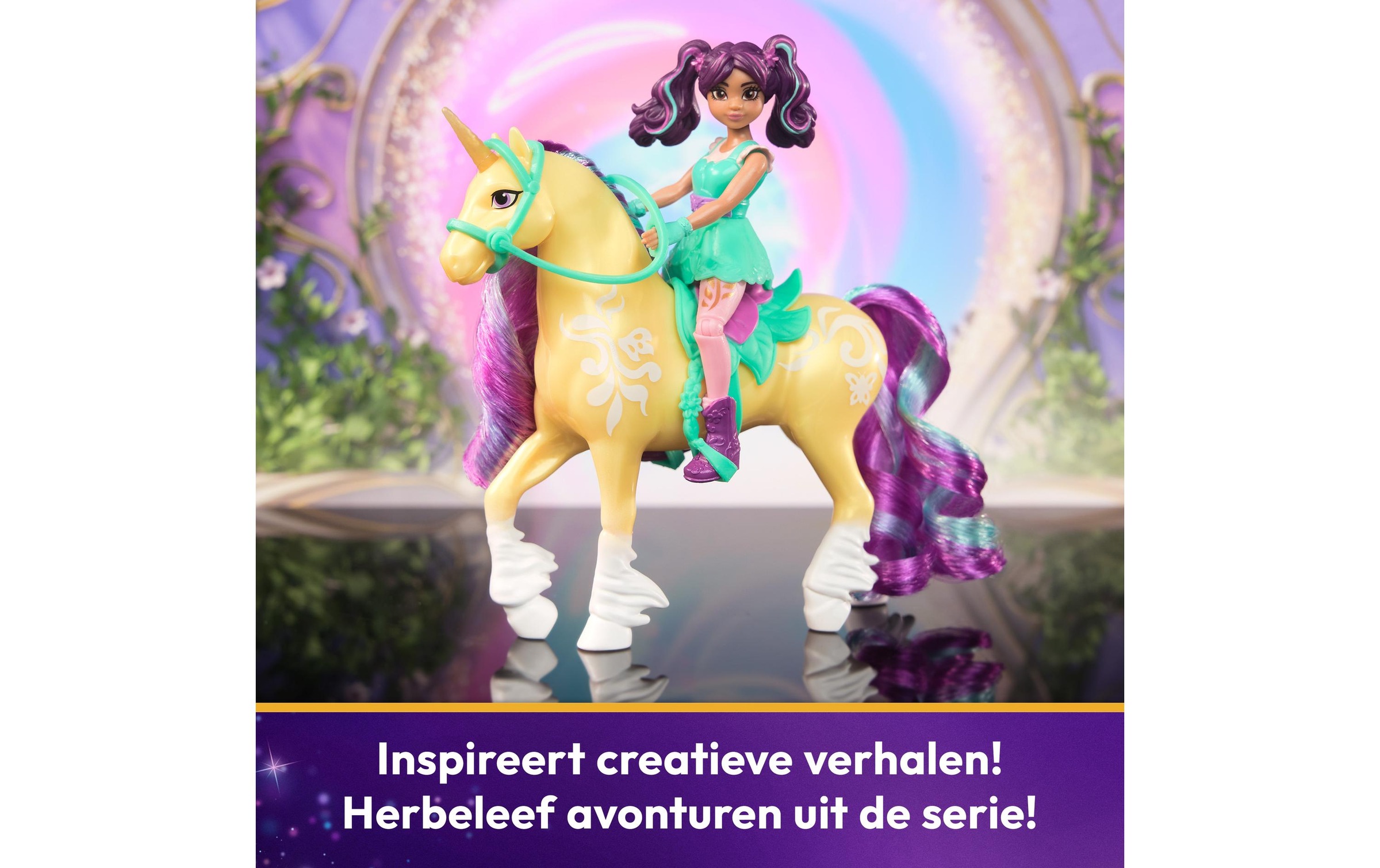 Anziehpuppe »Spinmaster Unicorn Academy Ava Doll & Leaf Unicorn«
