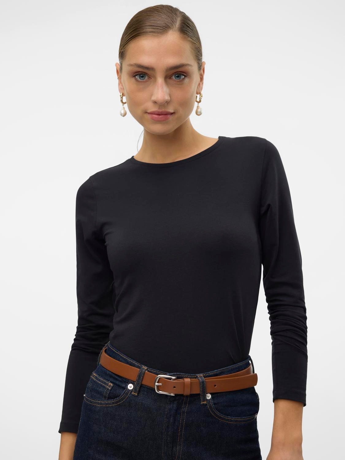 Vero Moda Langarmshirt »VMLULU LS O-NECK TOP JRS GA NOOS«