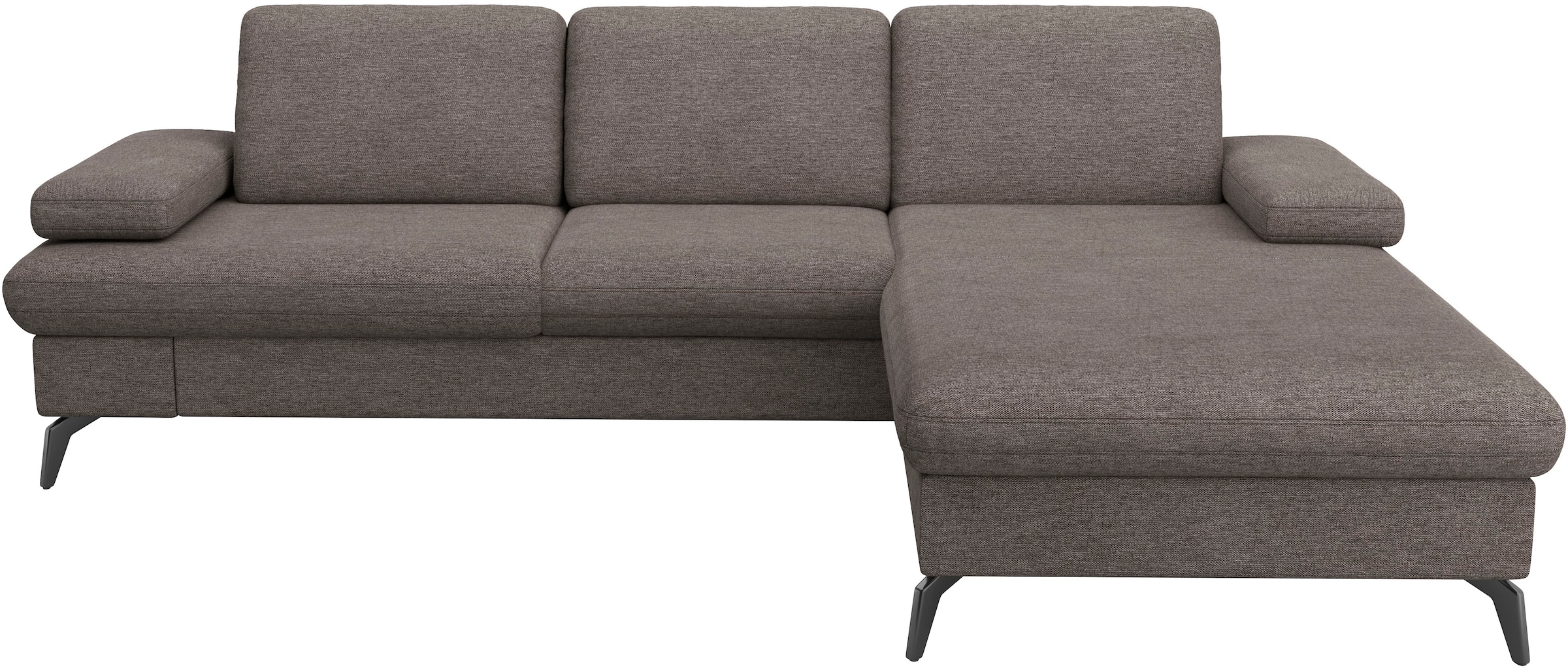 sit&more Canapé d'angle »Morris Jubi L-Form, B: 247 cm« mit Armteilfunktion & 1 Zierkissen, optional Bettfunktion