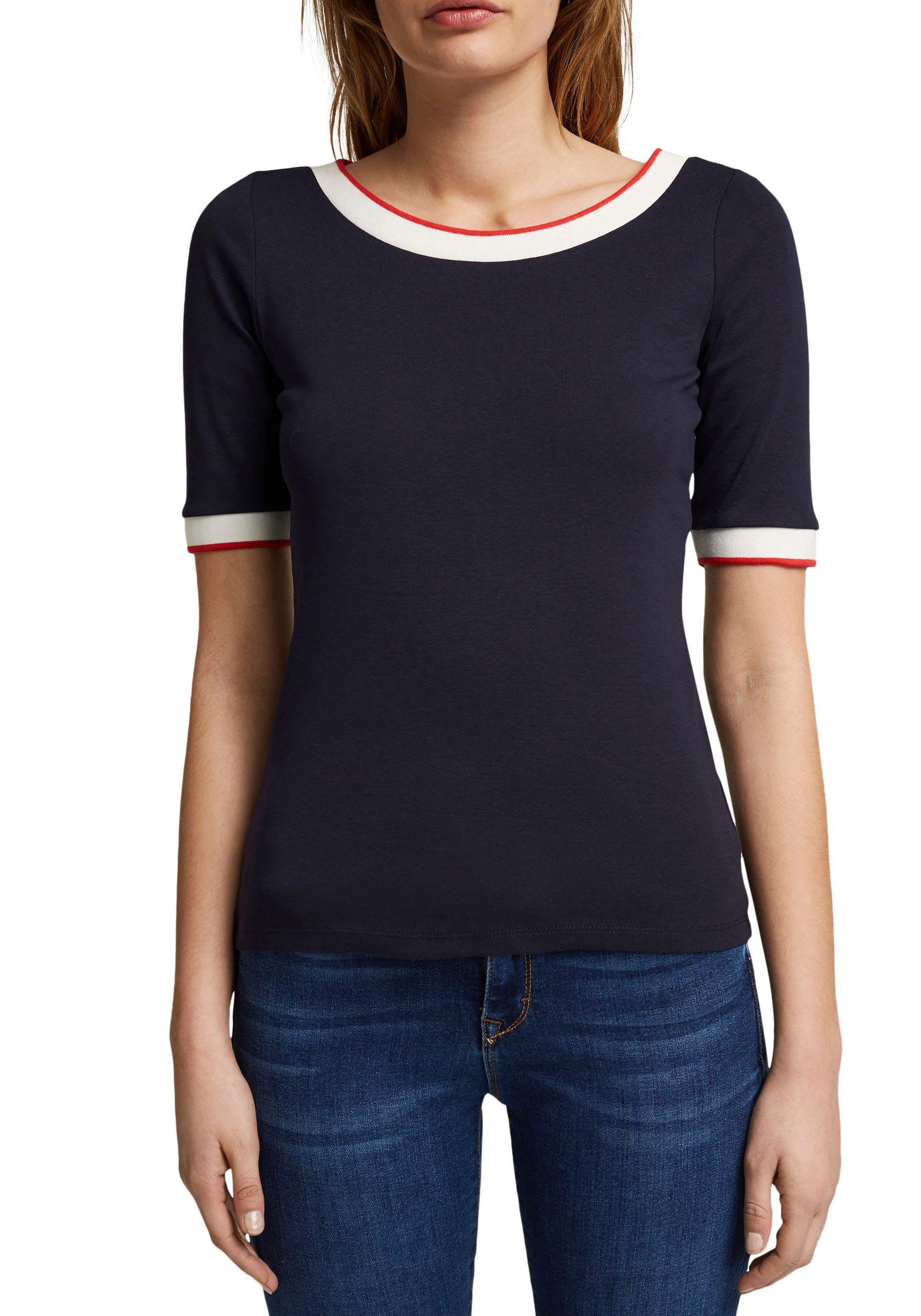 Image of Esprit T-Shirt, mit Details in Kontrasfarbe bei Ackermann Versand Schweiz