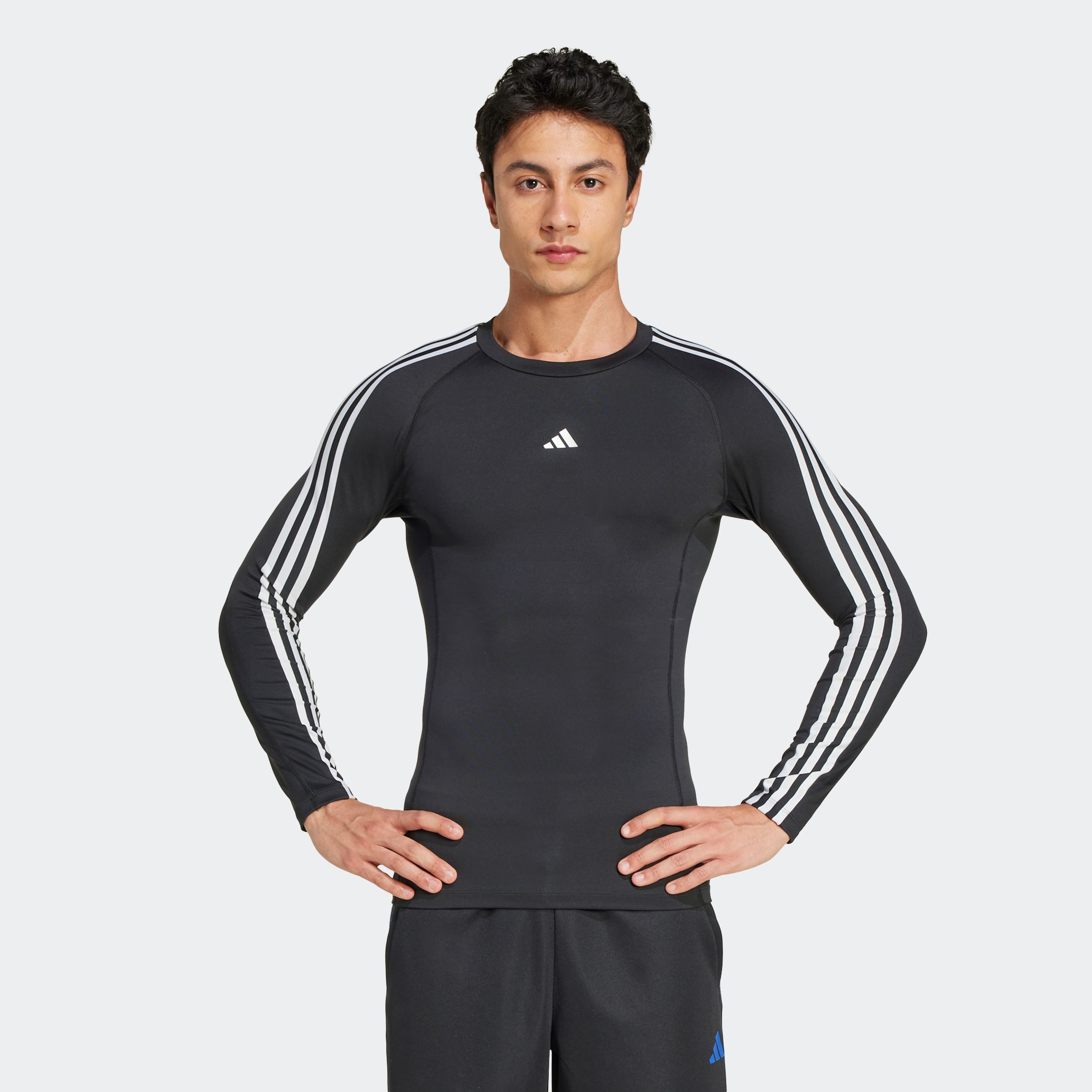 Image of adidas Performance Funktionsshirt "TECHFIT COMPRESSION TRAINING 3-STREIFEN LONGSLEEVE"