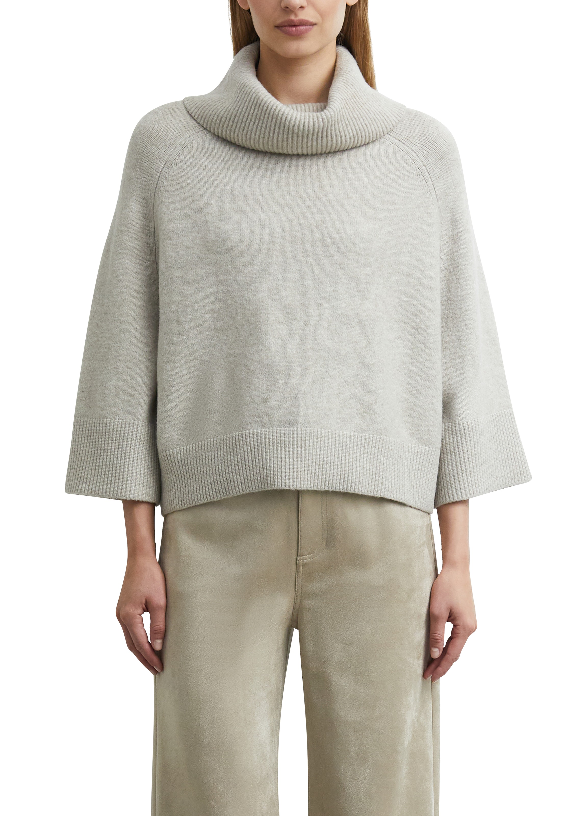 Image of Comma Rollkragenpullover / Poncho-Pullover mit weitem Kragen, Loose Fit