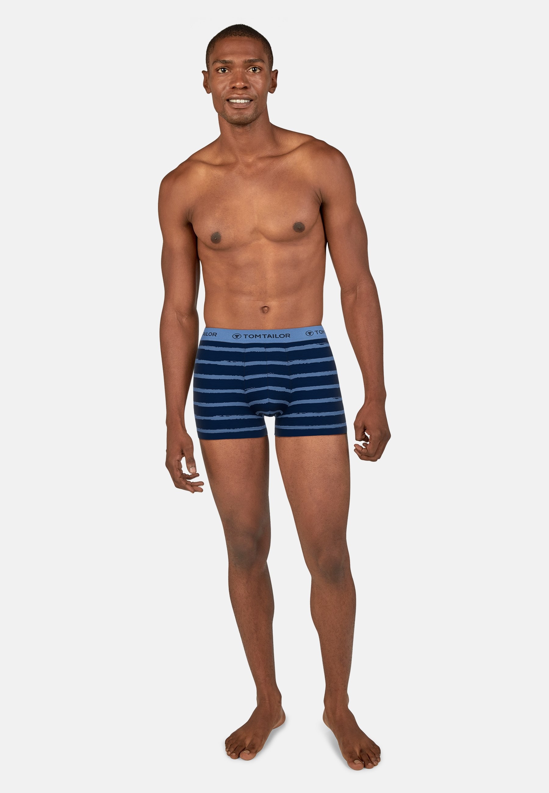 TOM TAILOR Boxershorts »Buffer«, (3er Pack), weich, bequem, eng, elastisch, Logobund, Baumwollmix