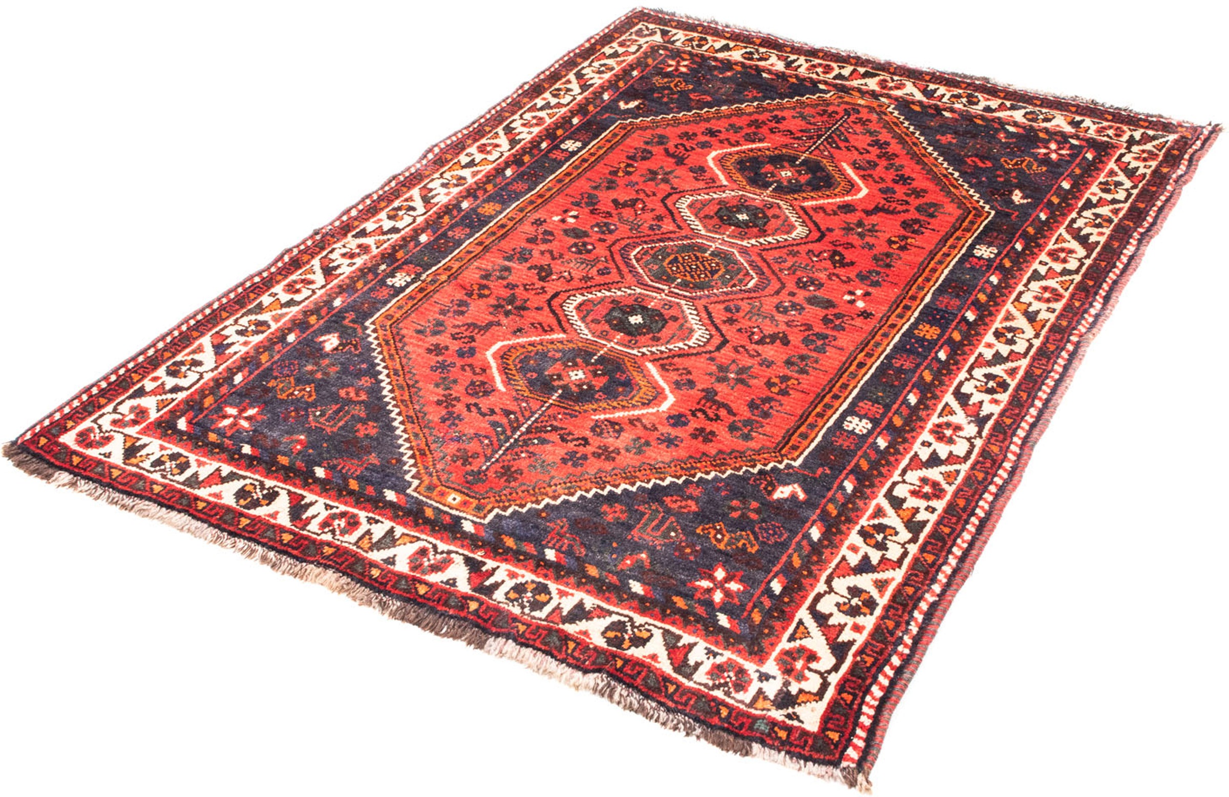 Image of morgenland Orientteppich »Perser - Nomadic - 155 x 116 cm - dunkelrot«, rechteckig, 10 mm Höhe, Wohnzimmer, Handgeknüpft, Einzelstück mit Zertifikat bei Ackermann Versand Schweiz