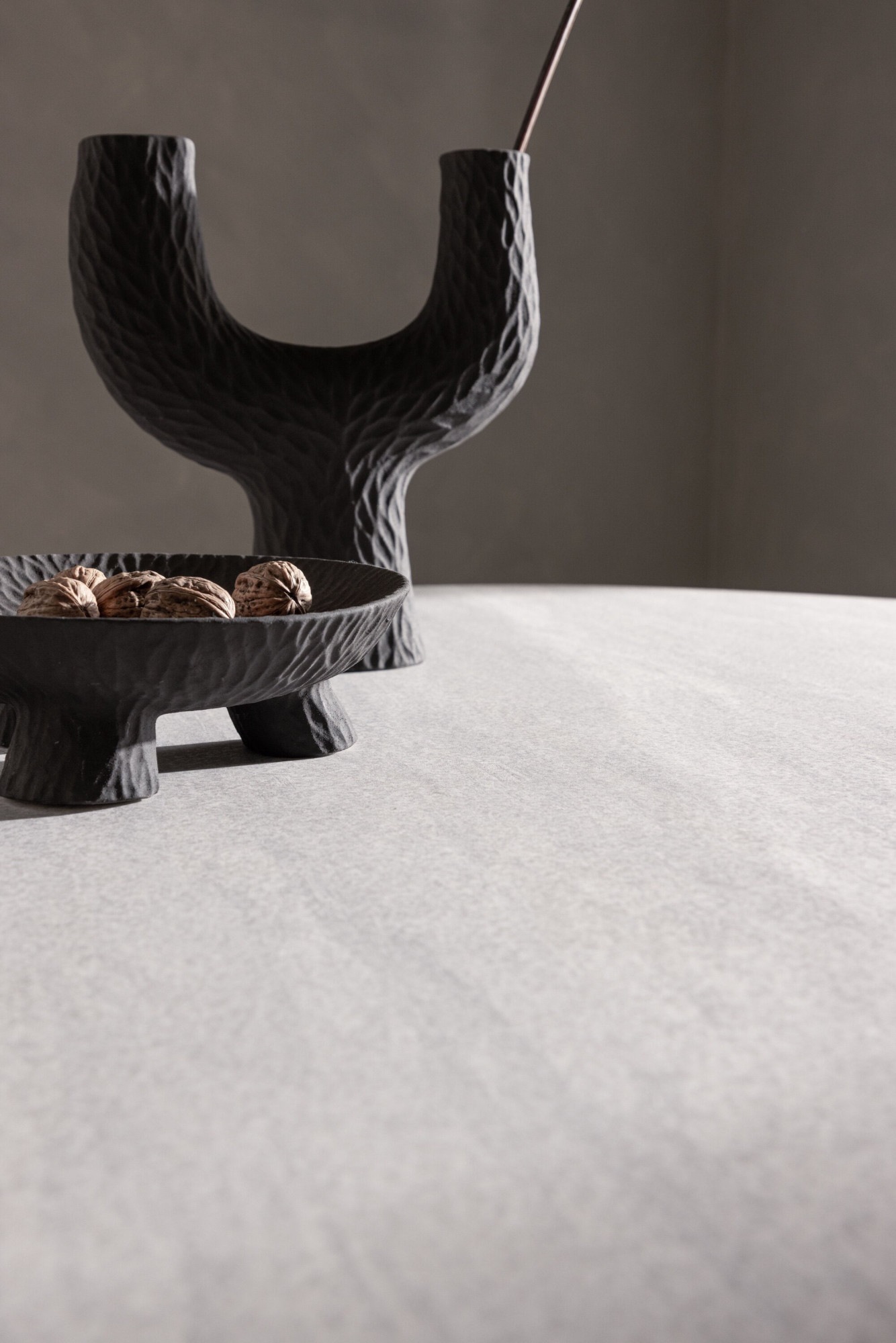 Venture Home Esstisch »Grönvik, ovaler Esstisch in moderner Betonoptik, 180 × 90 cm« Esszimmertisch, MDF, Papierlaminat, oval, geräumig, skandinavisch