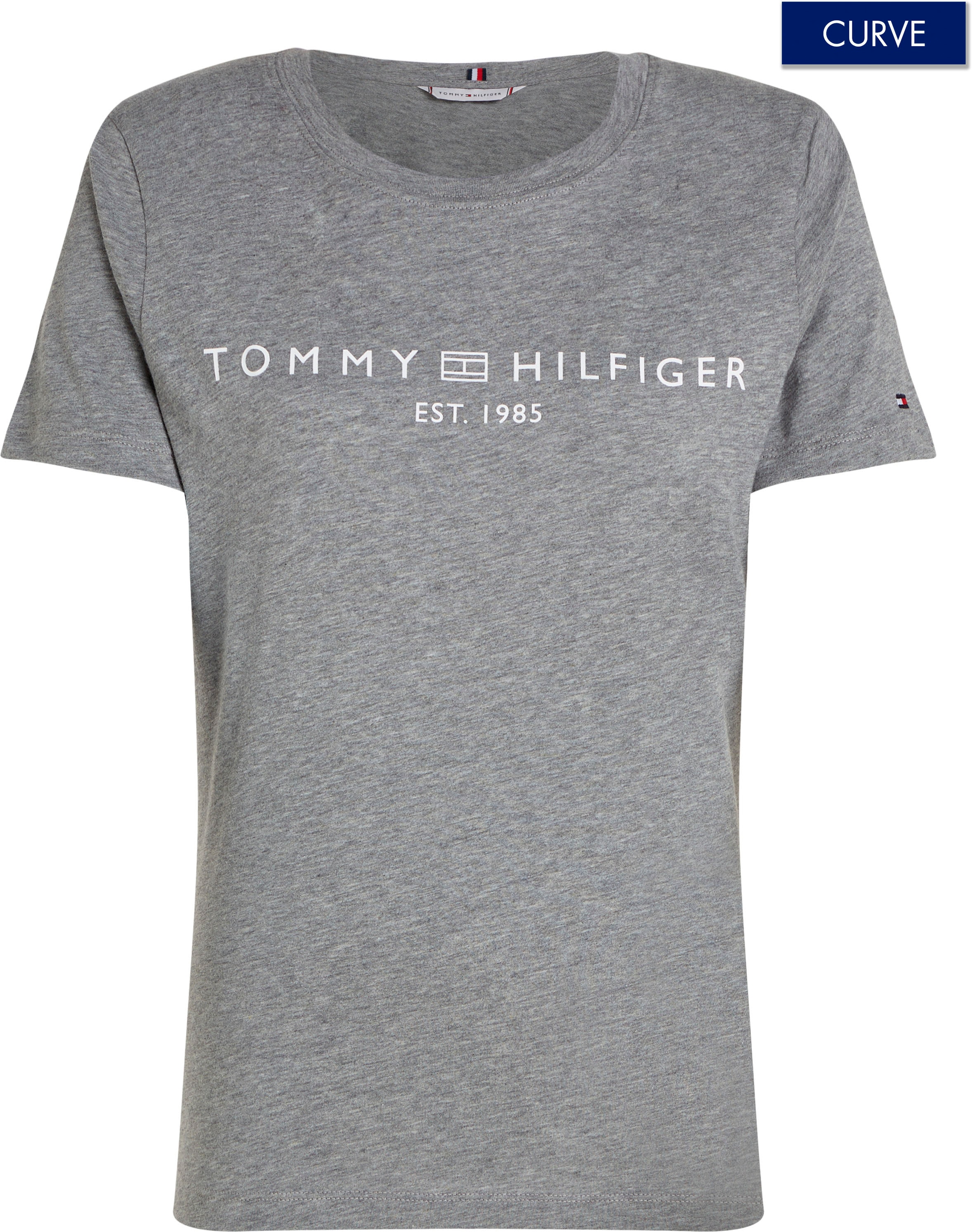 Tommy Hilfiger Curve Rundhalsshirt »CRV REG CORP LOGO C-NK SS«, mit Logostickerei am Ärmel