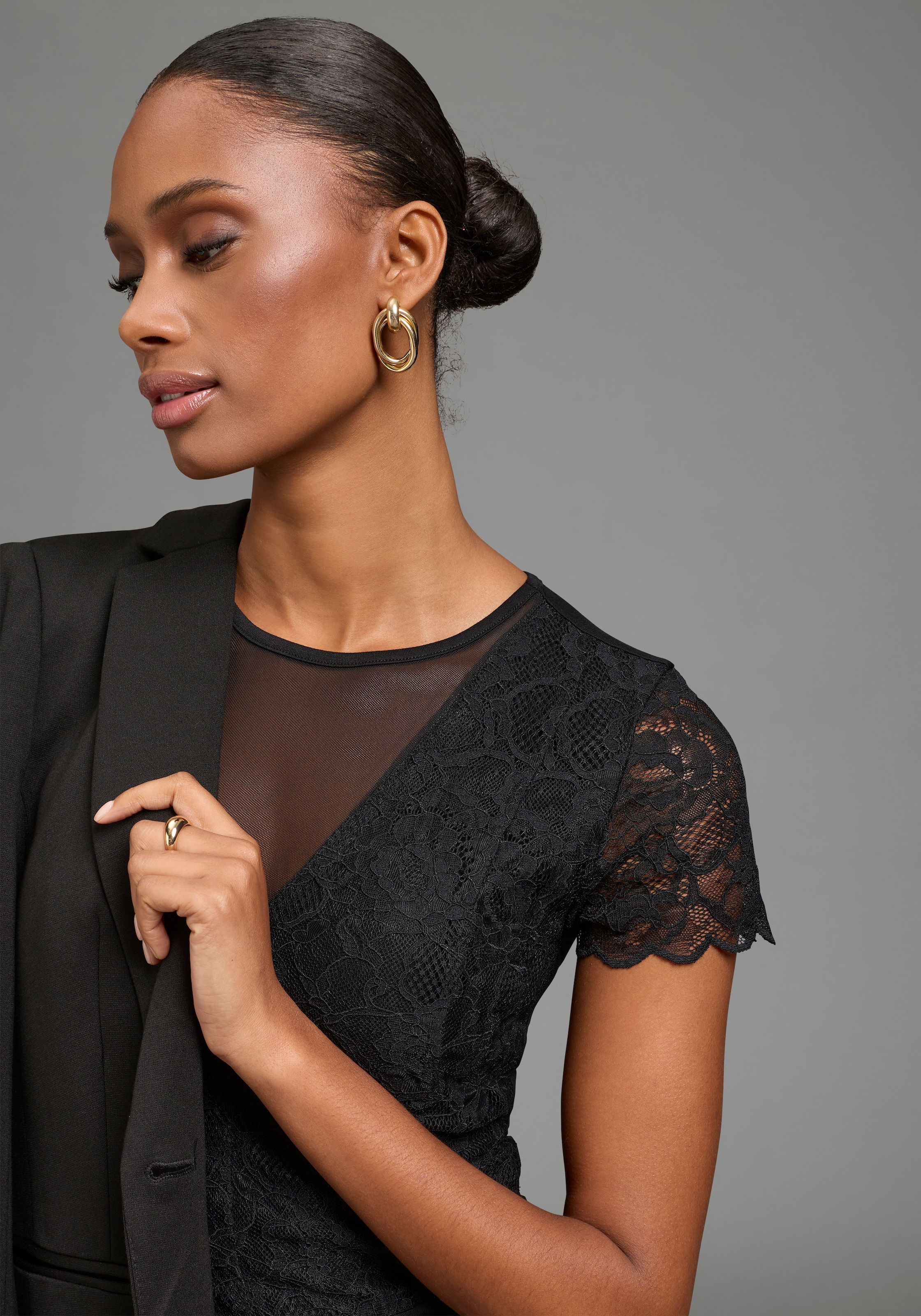 Laura Scott Body coupe ajustée, col rond