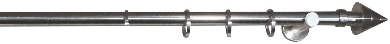 Image of indeko Gardinenstange »Spitze«, 1 läufig-läufig, Wunschmasslänge, edelstahlfarben bei Ackermann Versand Schweiz