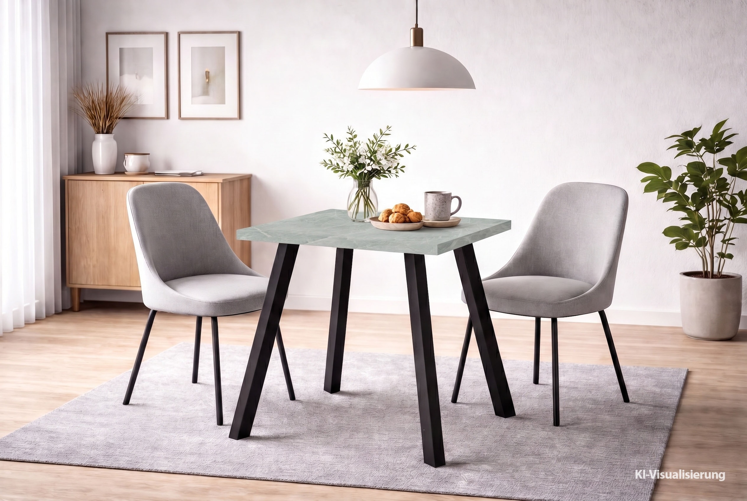 Mäusbacher Table de bistrot »Big Bistro Metall« Plaque carrée LPH 70x75x70 cm