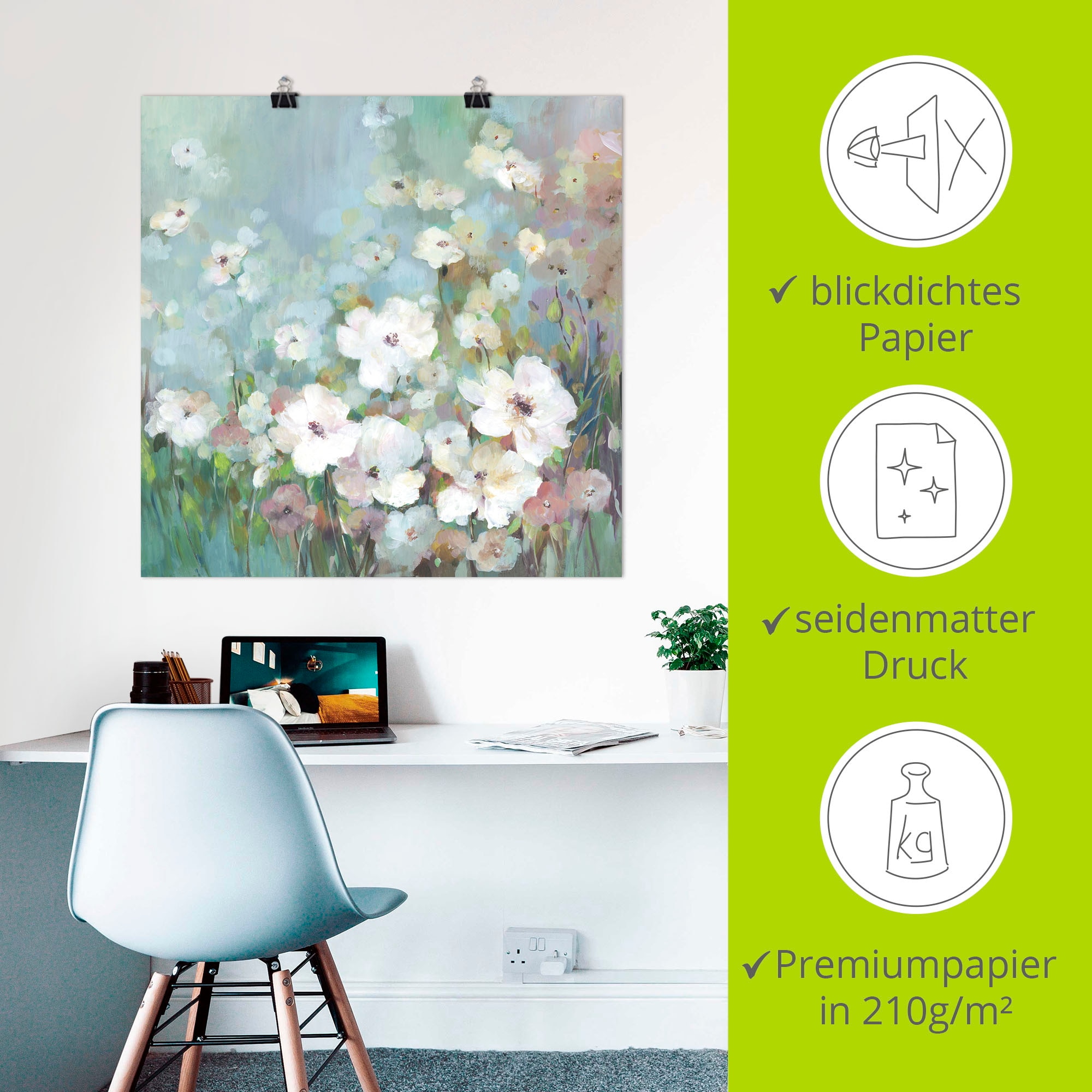 Artland Fresque murale »Feldblumengarten« 1 cuis tlg. als Leinwandbild, Poster in verschied. Grössen
