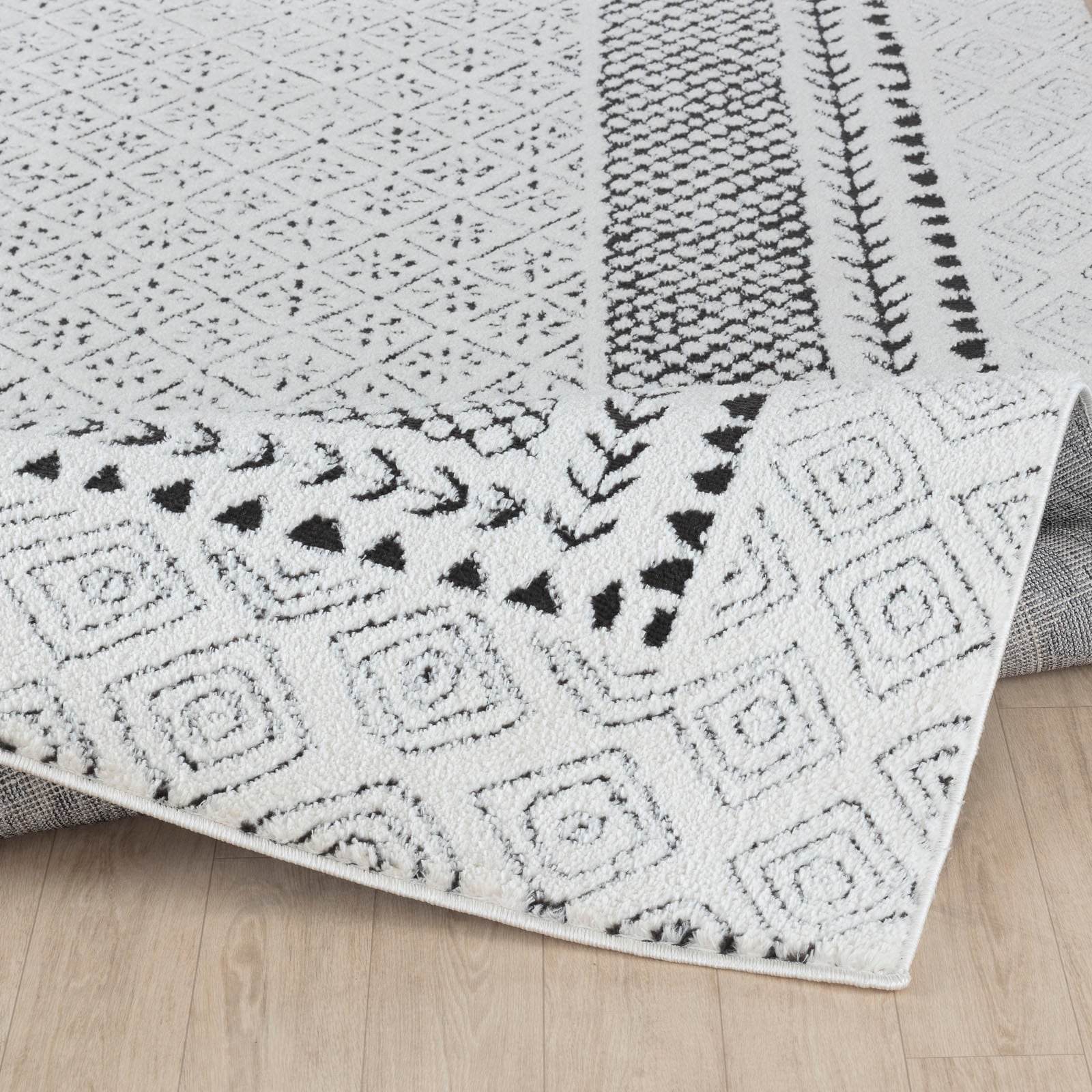 Livabliss Teppich »MONACO«, rechteckig, 14 mm Höhe, Skandinavischer Teppich, Kurzflor Boho-Wohnzimmerteppich