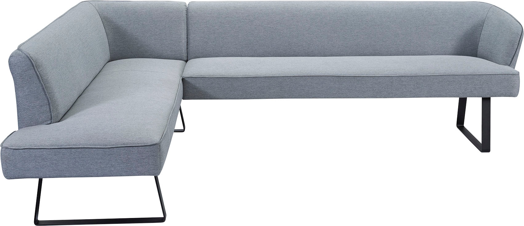 exxpo - sofa fashion Eckbank »Americano«, mit Keder und Metallfüssen, Bezug in verschiedenen Qualitäten