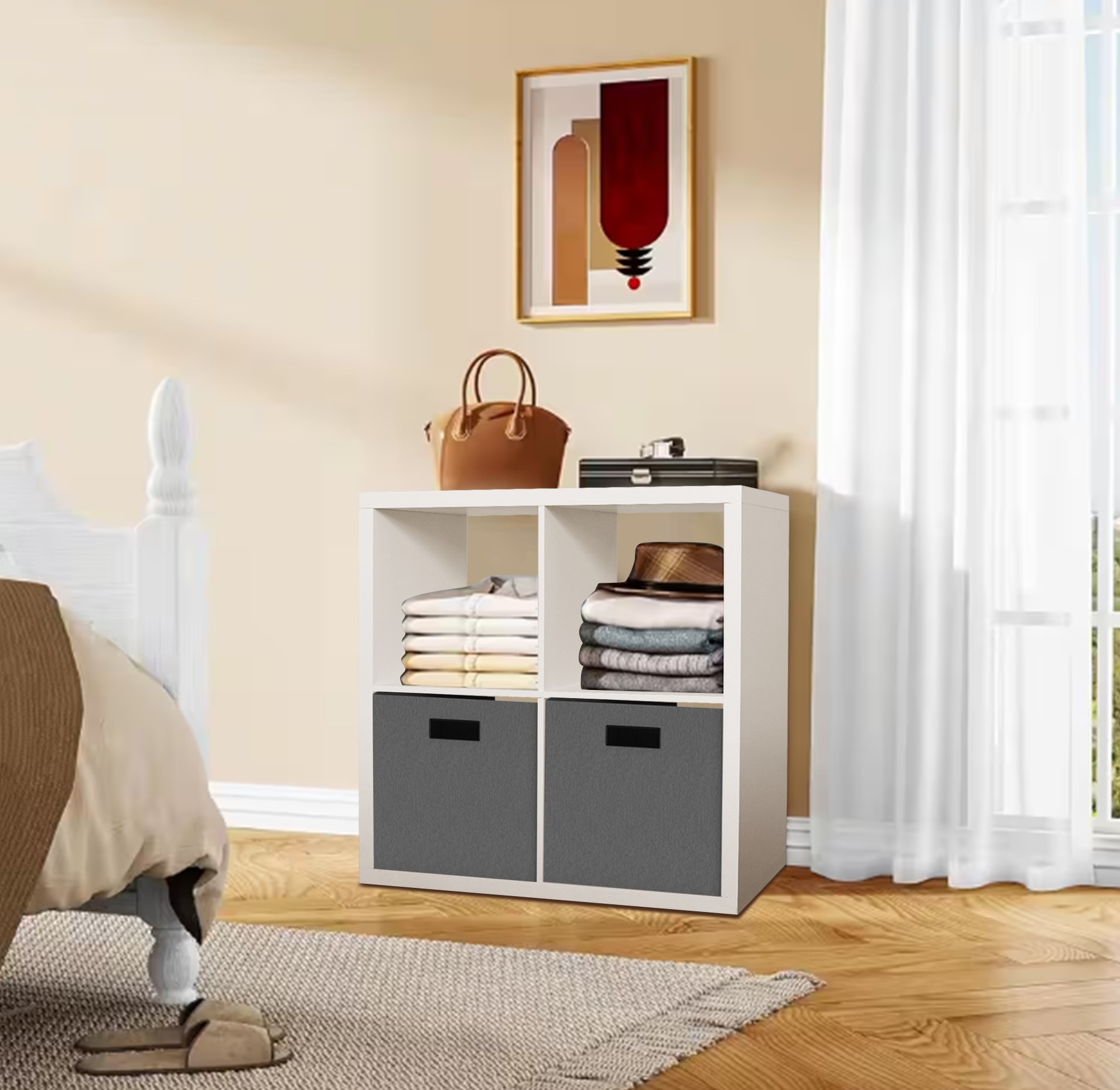 GOODproduct Bücherregal »IZOLA, Raumteiler, Aktenregal, Würfelregal,« mit 6 oder 8 Fächern, quer und hochkant stellbar, (B/T) 76x37 cm