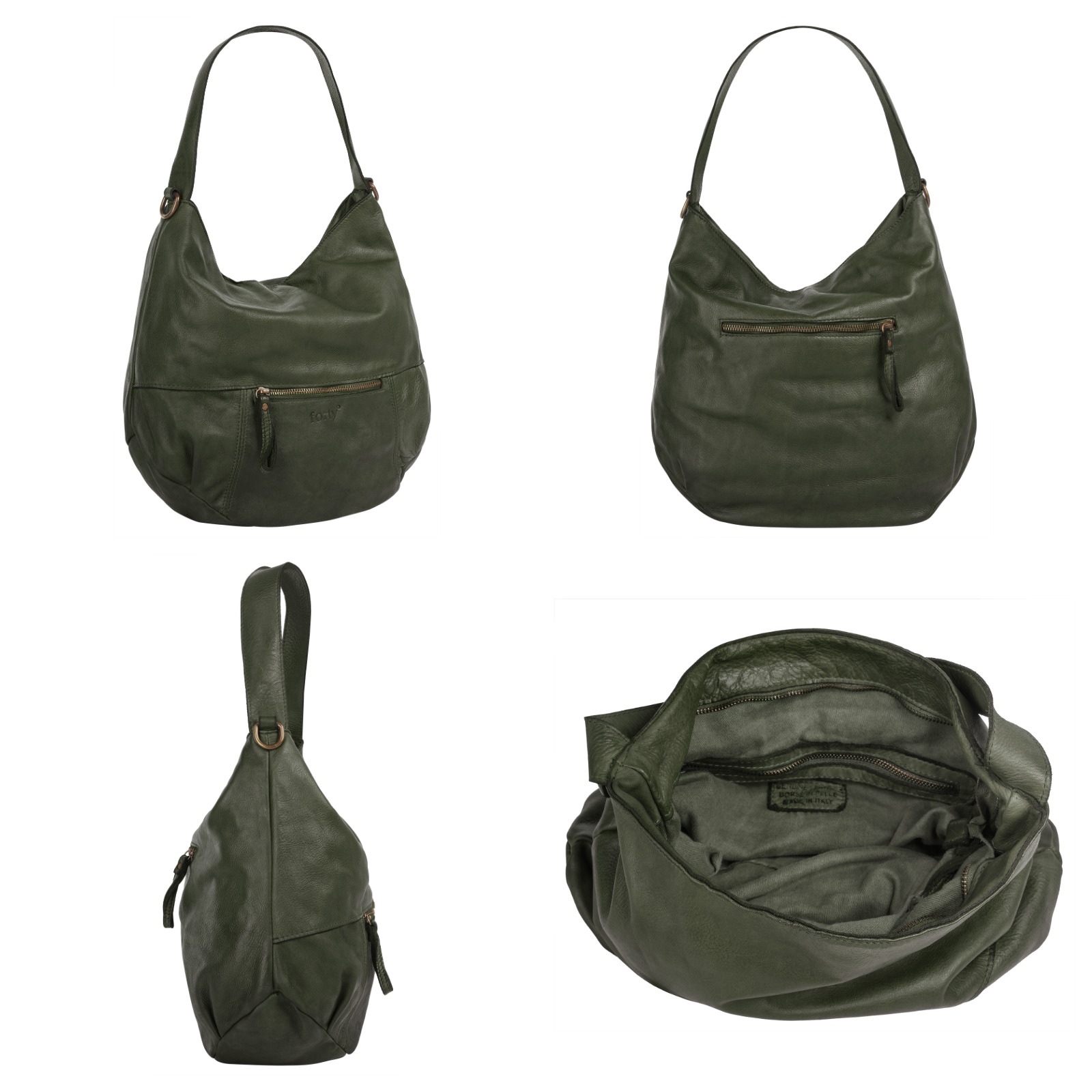 forty° Shopper, echt Leder, Made in Italy