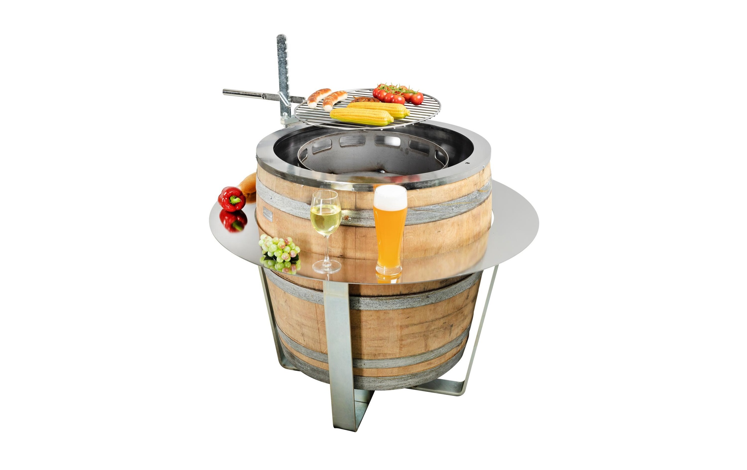Nouvel Kombigrill »Feuerstelle Barrique«