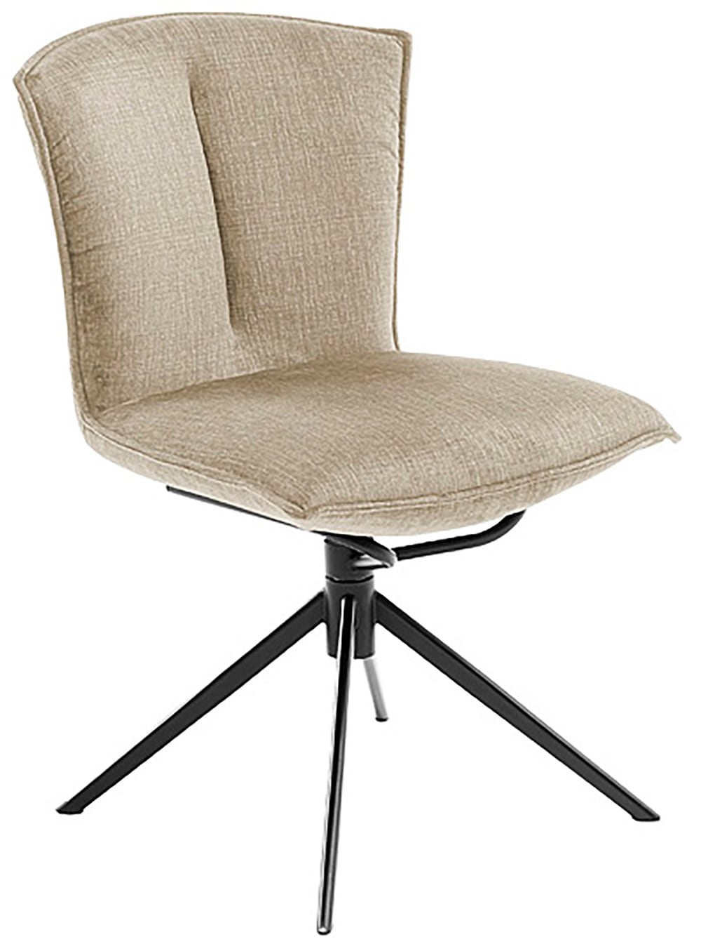MCA furniture 4-Fussstuhl »NALON Esszimmerstuhl (2er Set) - Stuhl«, (Set), 2 St., Veloursstoff, 360° drehbar, Schwingfunktion, Metall, Veloursoptik, belastbar 120 kg