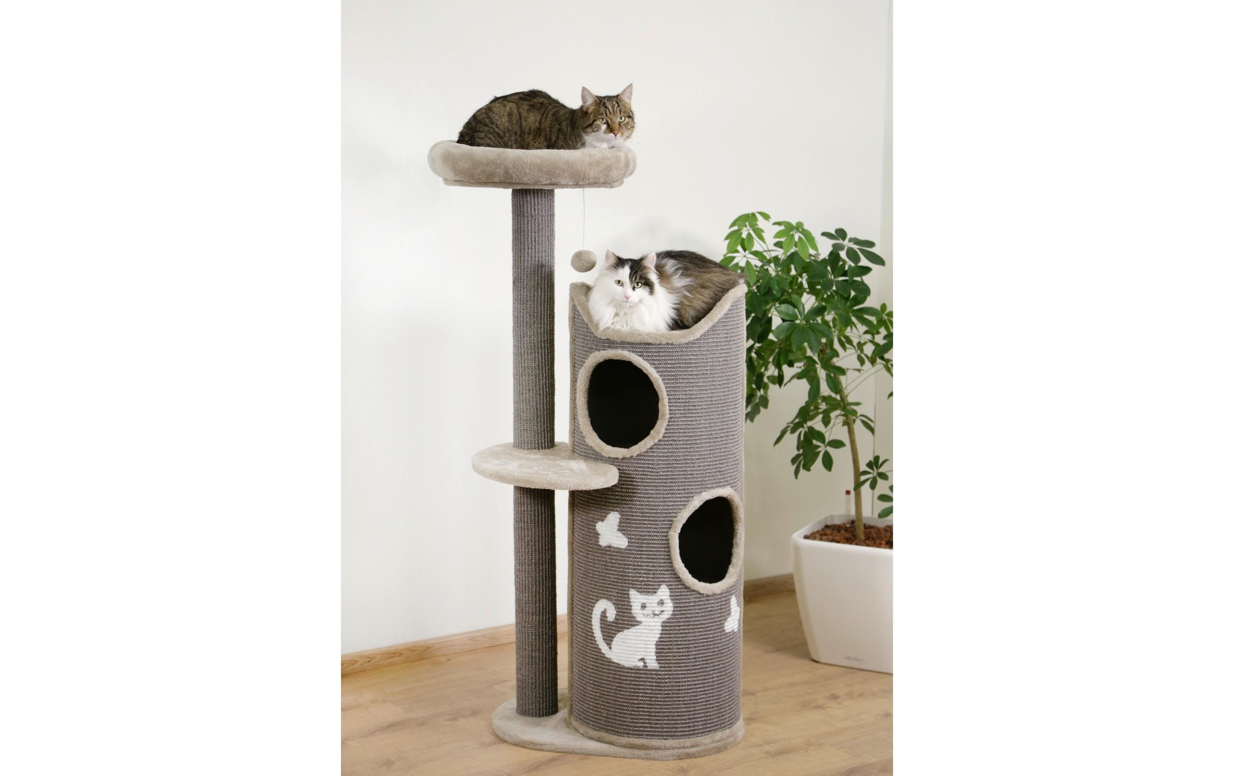 Kerbl Arbre à Chat 130 cm Griffoir Grattoir Jouet Animaux Maison Intérieur