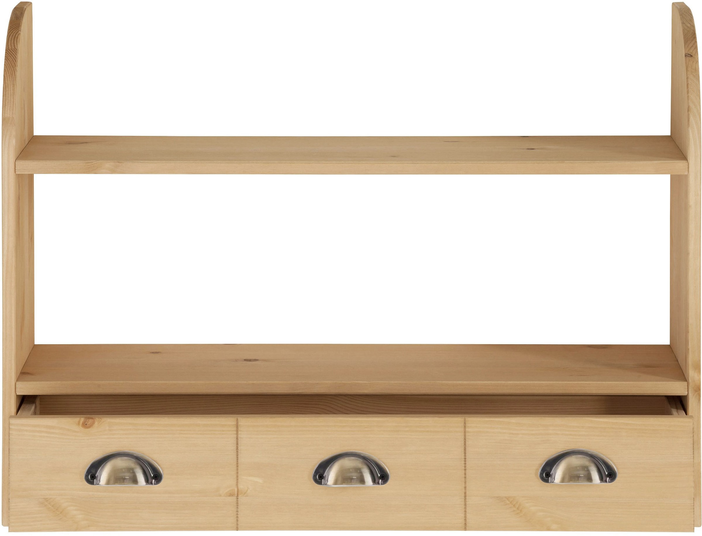Home affaire Étagère suspendue »Oslo« 75 cm de large, en bois massif de pin, 1 large tiroir, poignées en métal