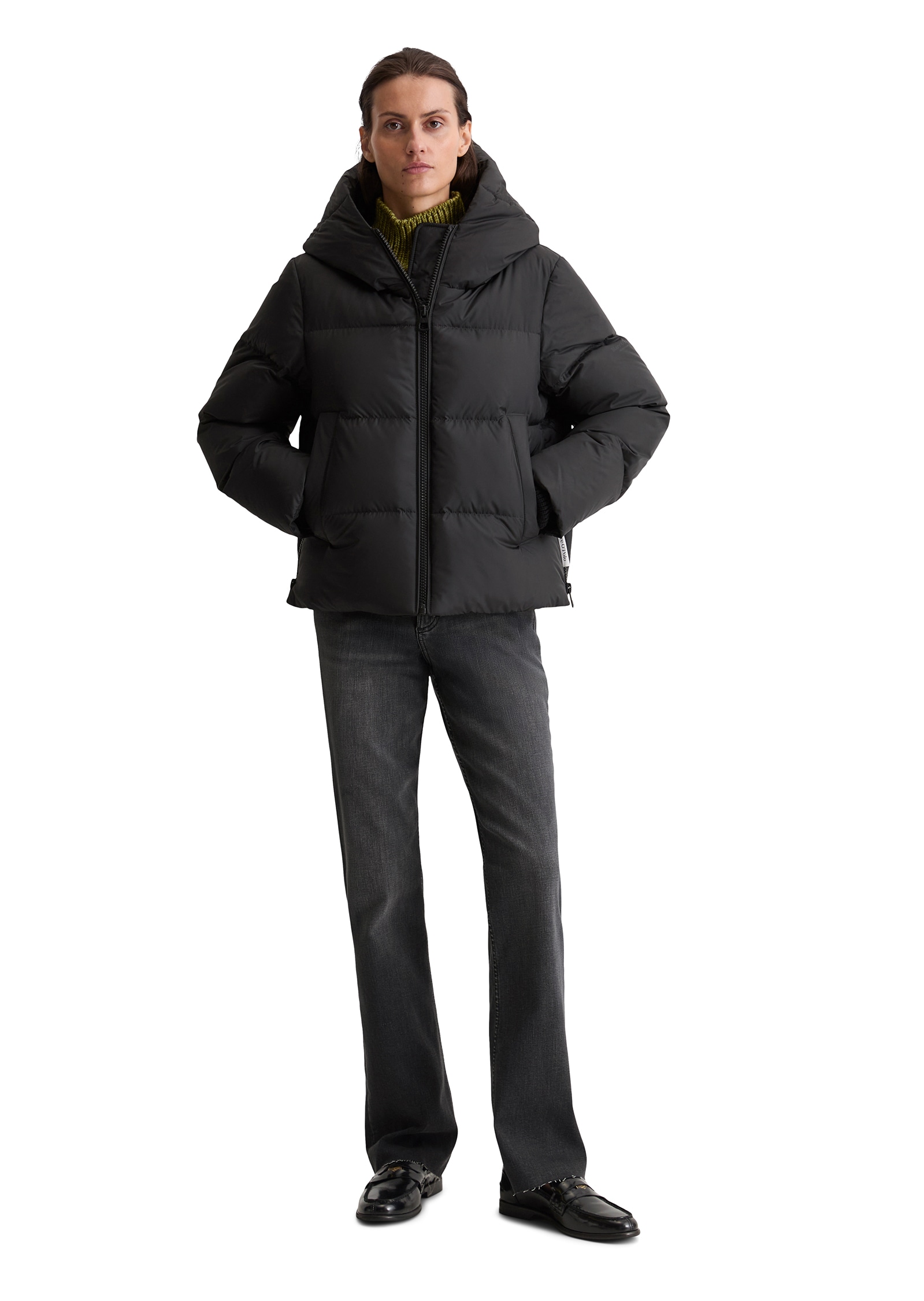 Marc O'Polo Daunenjacke, mit Kapuze, grosse Kapuze, Regular fit, wasserabweisend