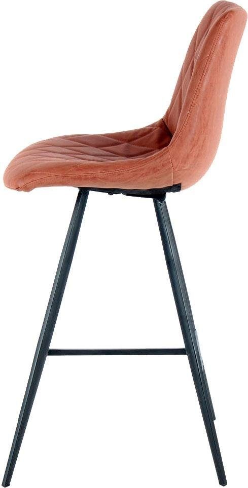 Kayoom Hochstuhl »Barstuhl Frances 425 2er-Set, stilvoller Retro-Look Barhocker« (Set) 2 Stk.pflegeleicht, bequem, attraktive Lederoptik, stilvoller Retro-Look