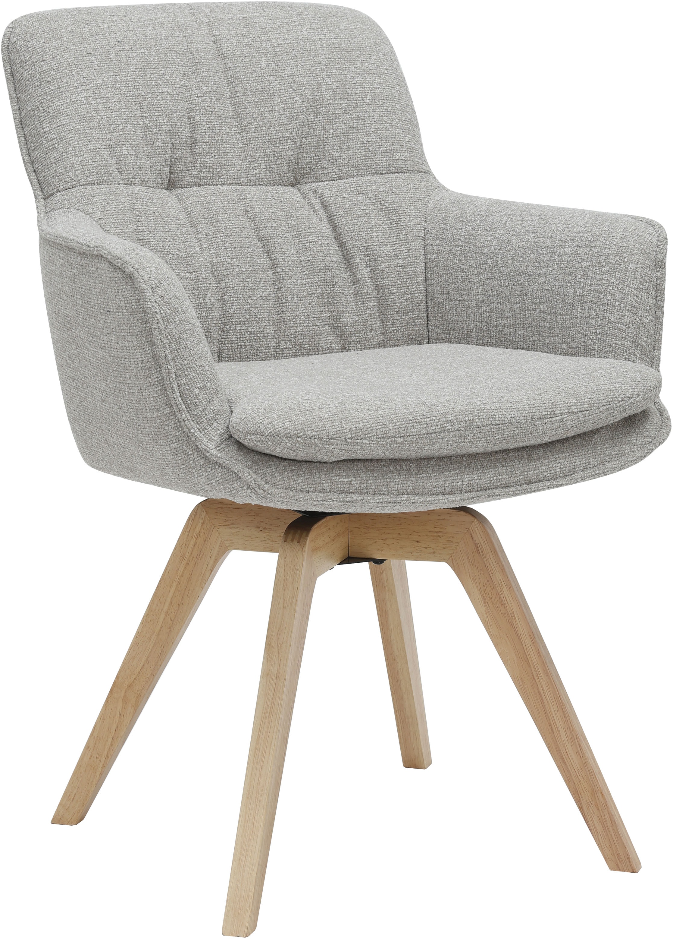 GOODproduct Chaise de salle à manger »Sigune« () 1 cuisrevêtement en tissu tissé facile d'entretien, structure en bois massif