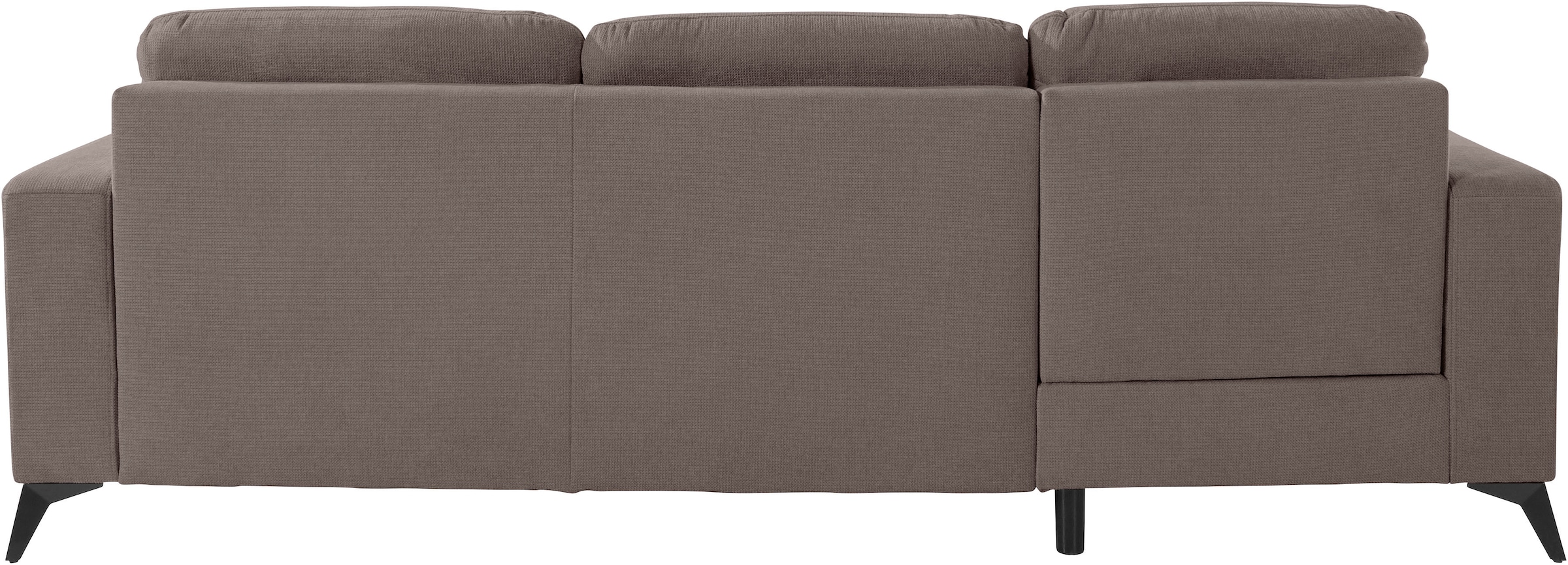 Places of Style Ecksofa »Lolland L-Form«, Wahlweise mit Bettfunktion und Bettkasten, Federkern