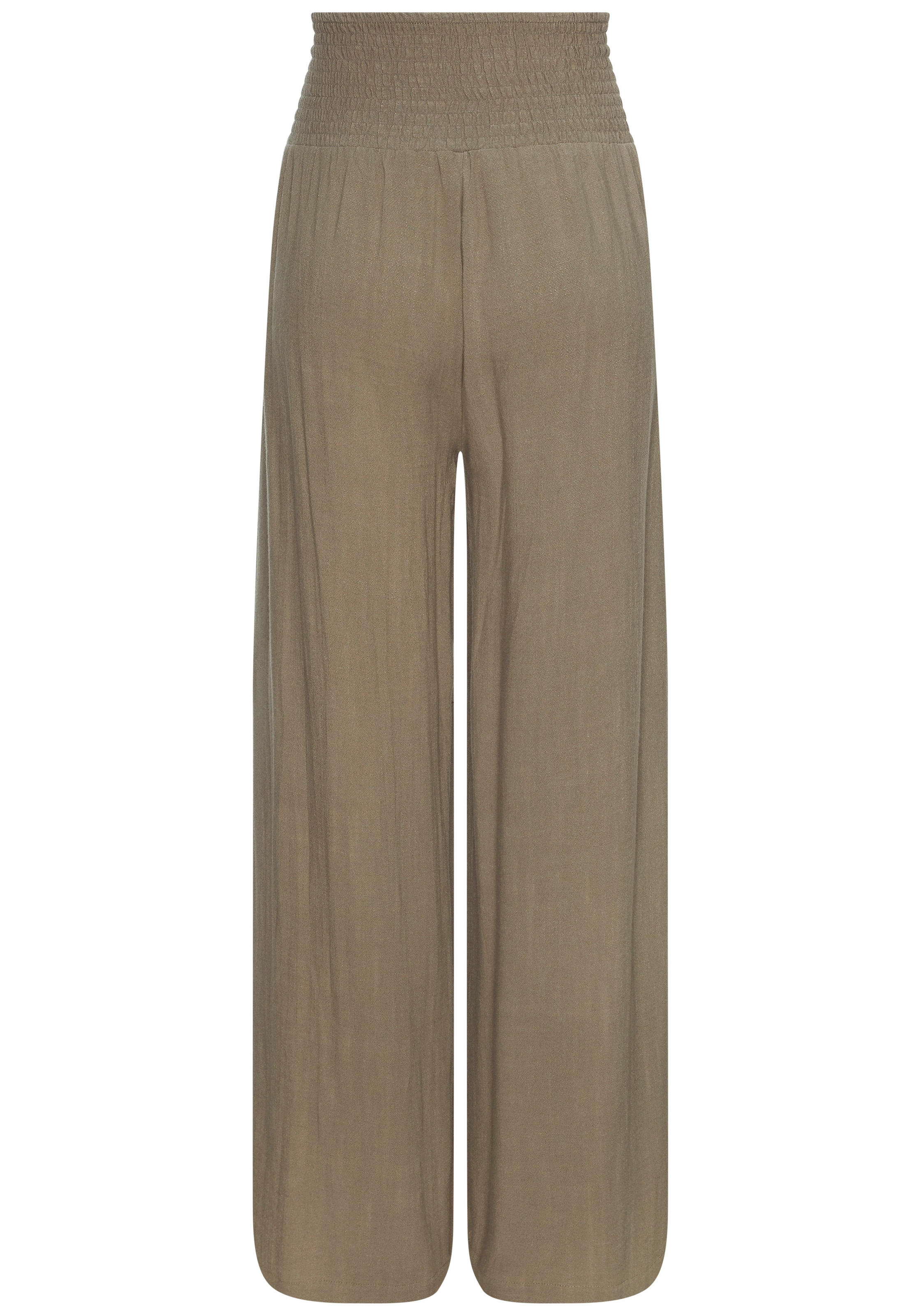 French Connection Leinenhose »mit hohem Smokbund«  weite Palazzohose für den Sommer, lockere Schlupfhose, Strandhose