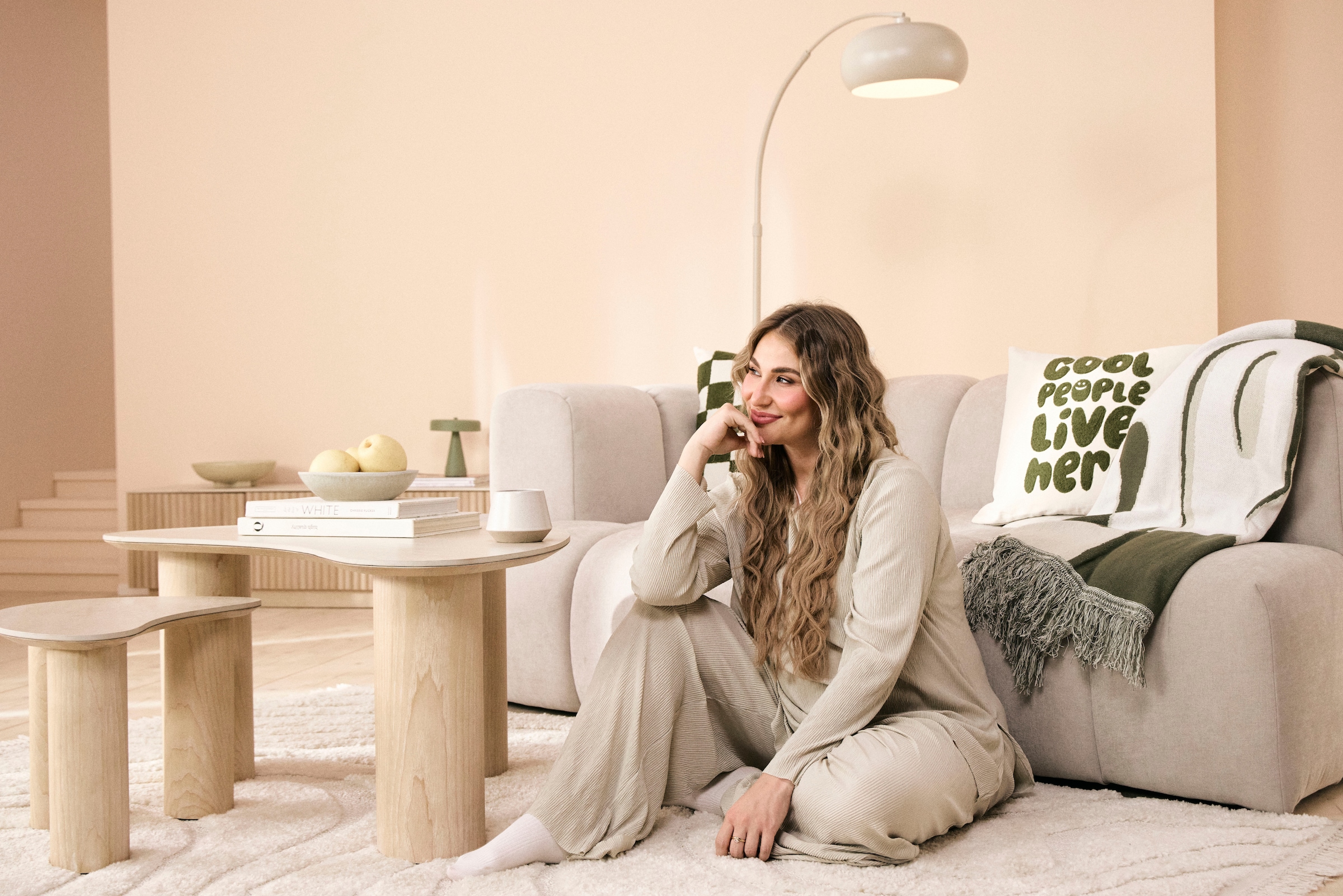 homsy by Ana Johnson Tapis »Waavy mit Fransen, Wellen Design« Rectangulaire 20 mm Höhe Boho, 3D Optik, Scandi, Hoch-Tief, Wohnzimmer, Schlafzimmer