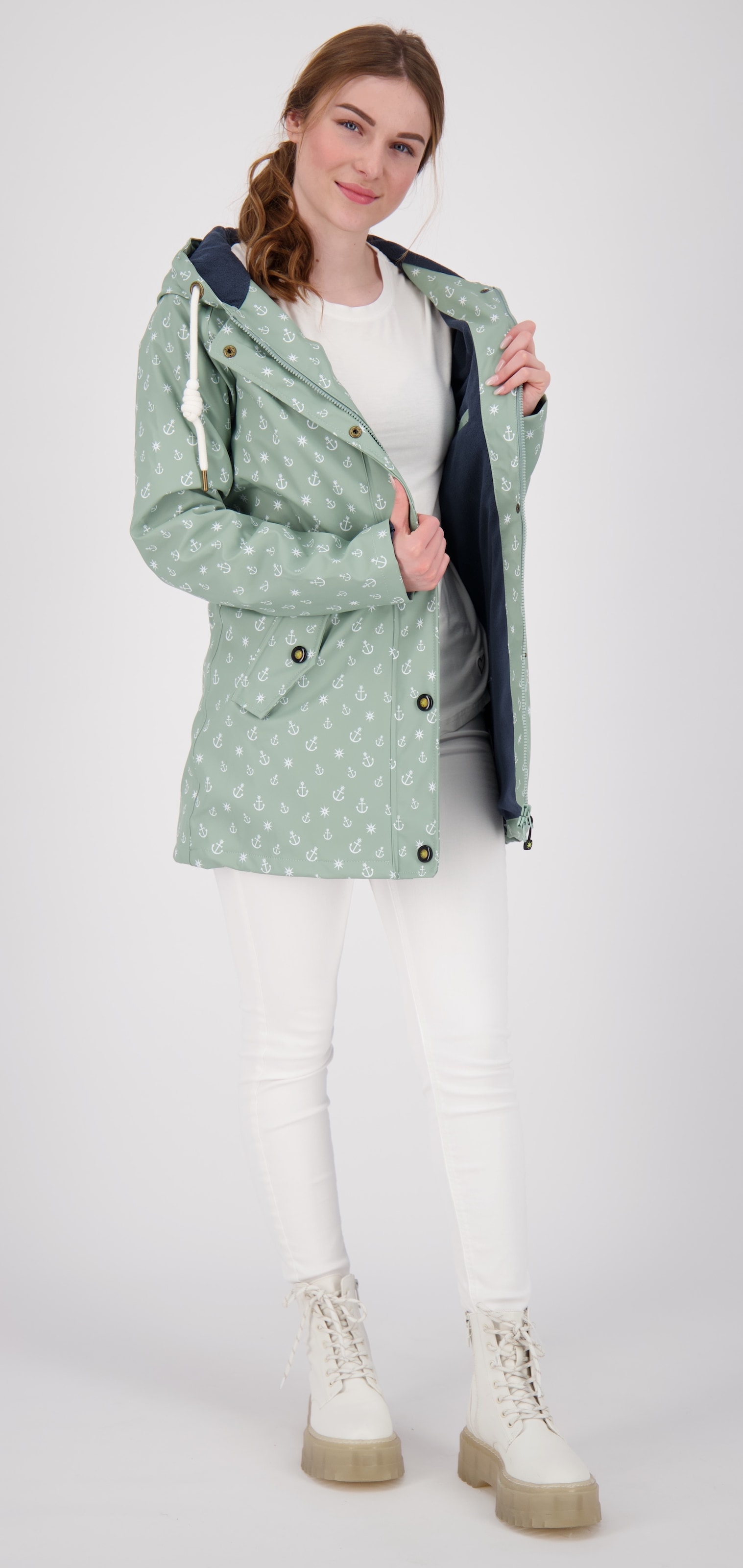 DEPROC Active Regenjacke »Friesennerz HALIFAX ANCHOR WOMEN«, auch in Grossen Grössen erhältlich