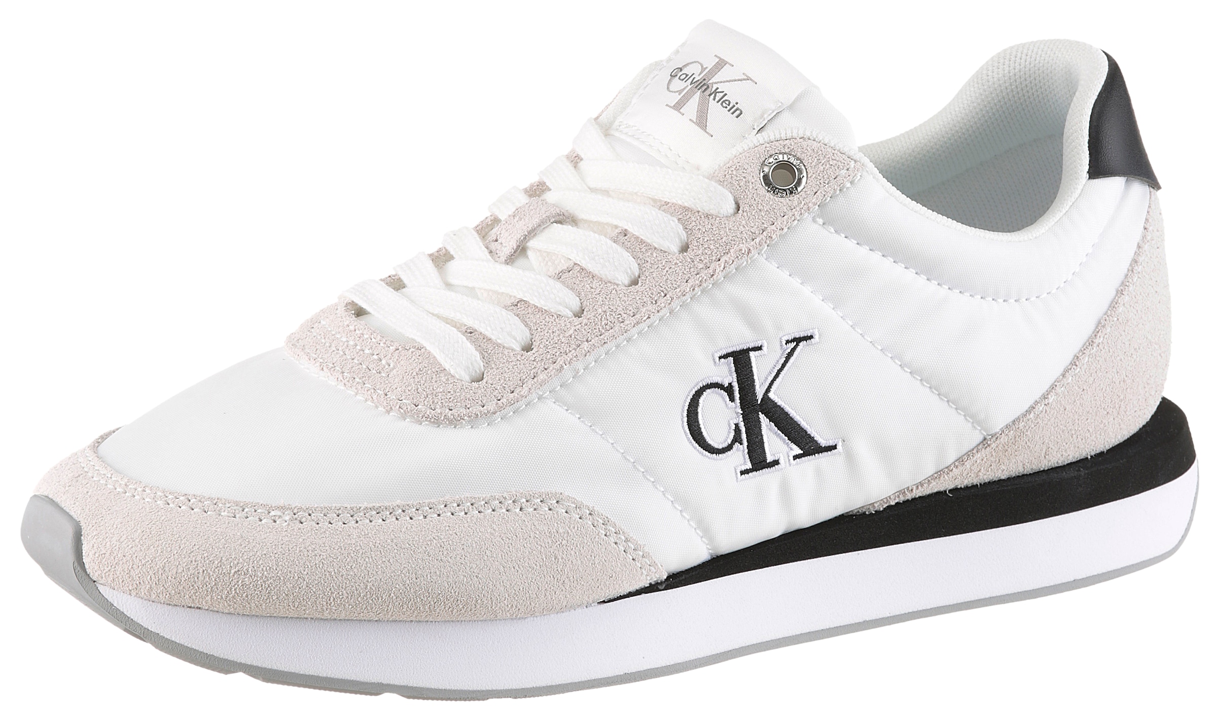 Image of Calvin Klein Keilsneaker "RETRO RUNNER ESS MIX MAT" Schnürschuh, Halbschuh, Freizeitschuh mit leichter Laufsohle