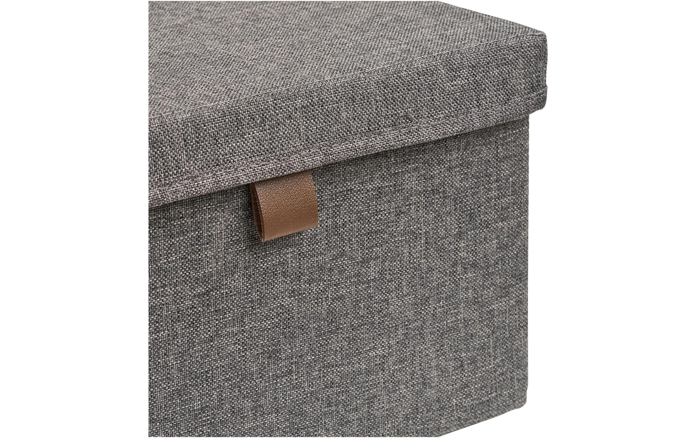 House Nordic Boîte de rangement »Noto, 3er-Set« Set élégant de trois boîtes textiles grises