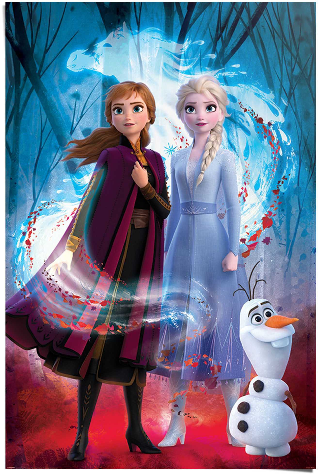Image of Reinders Poster "Poster Frozen 2 Anna - Elsa - Olaf - Disney" Film 1 Stk. tlg.