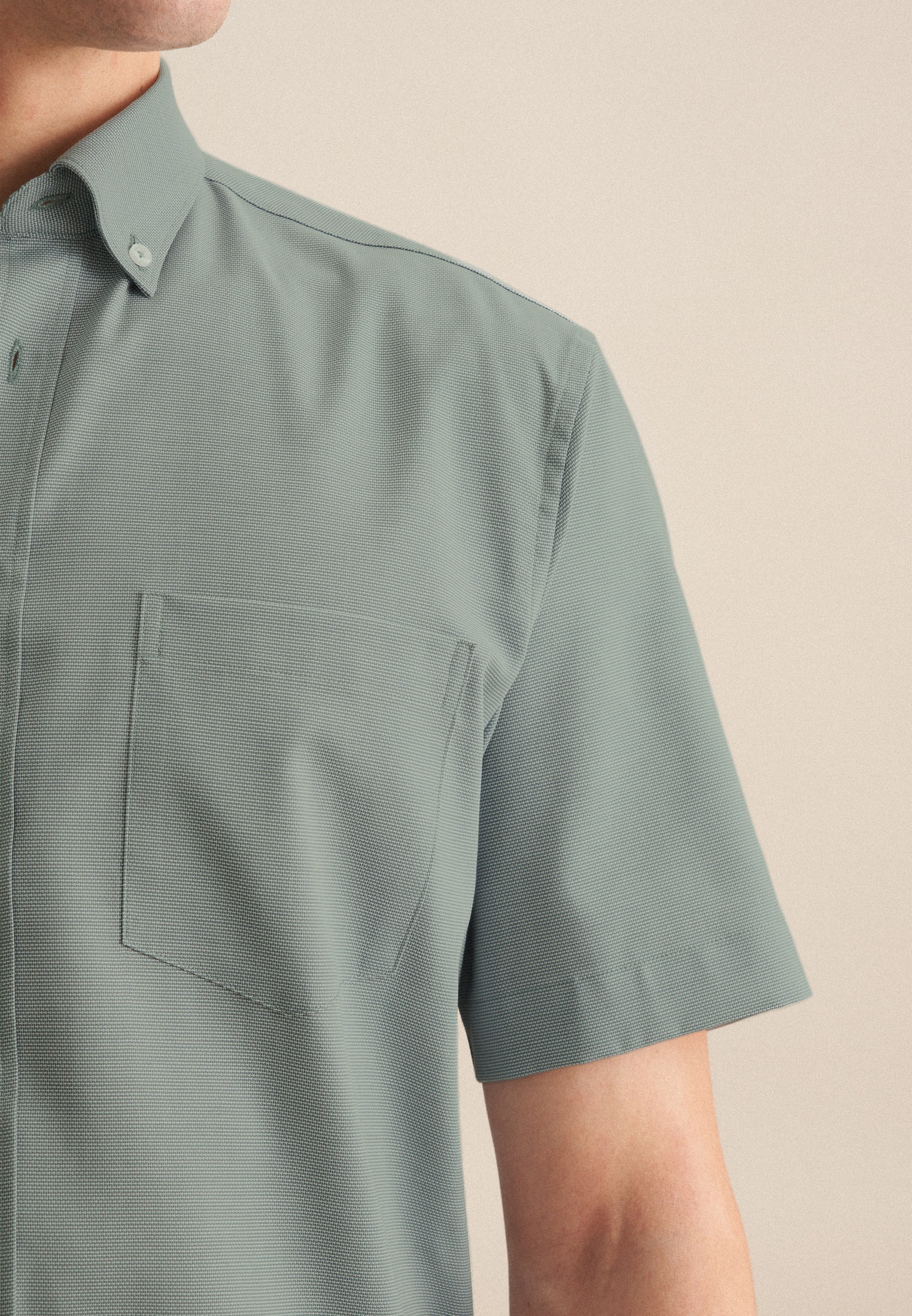 seidensticker Businesshemd »Regular« Regular 1/2 Button-Down-Kragen Struktur