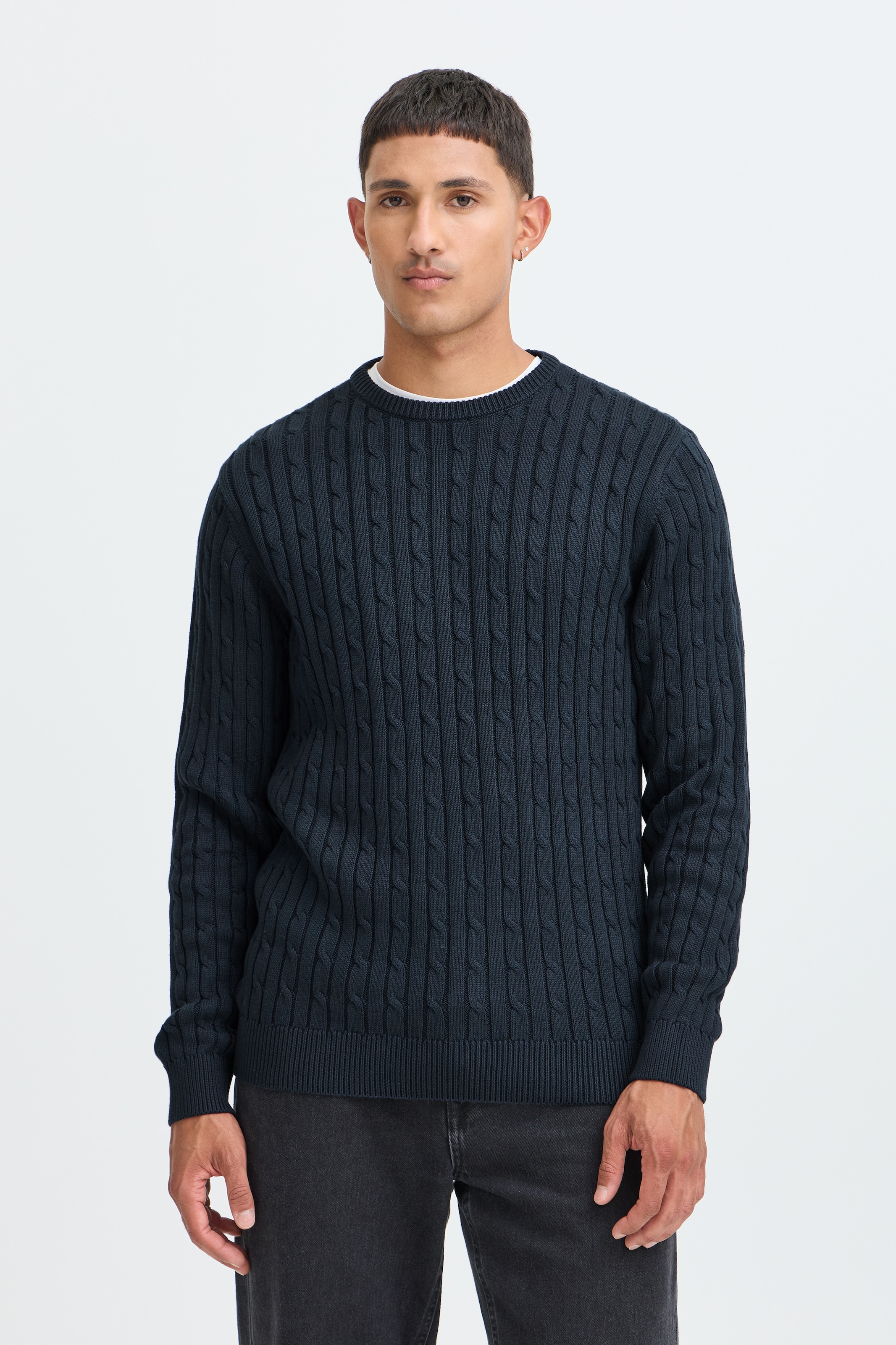 Image of Blend Rundhalspullover "BHCURT PULLOVER" Baumwolle, regular fit