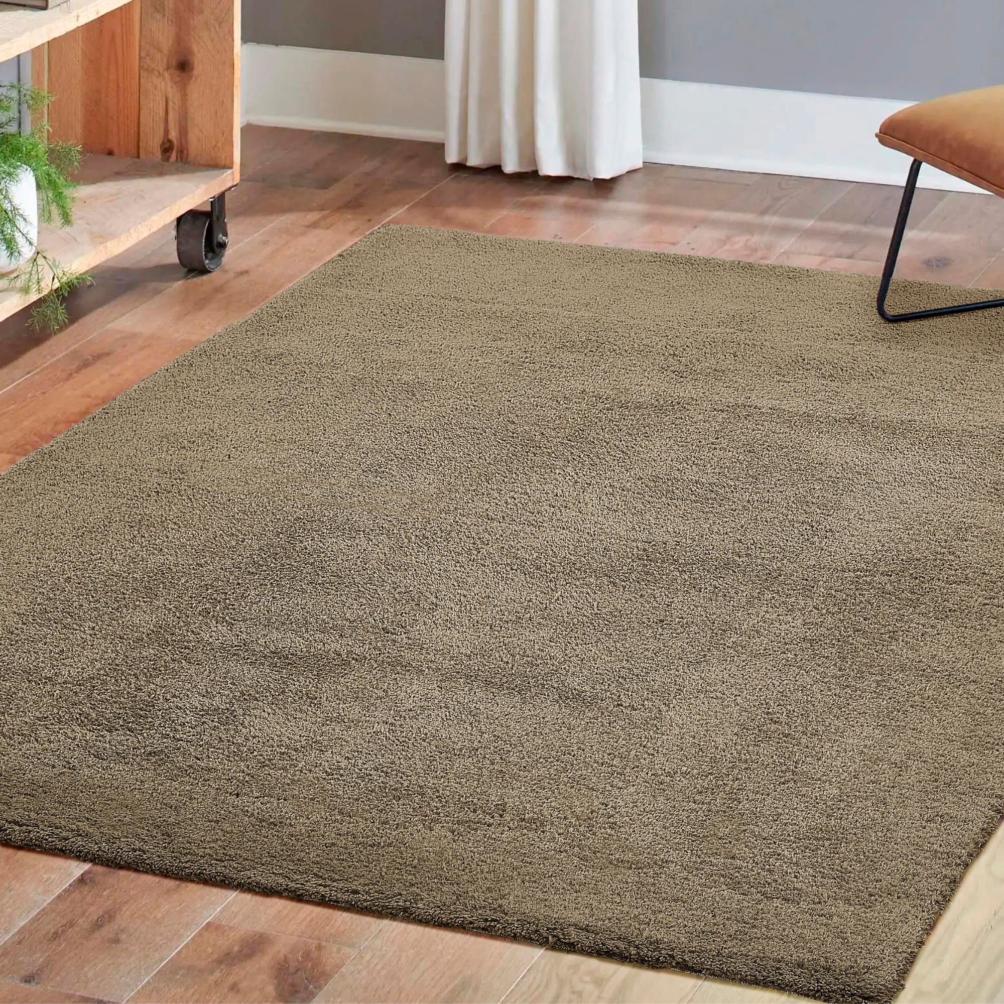 Image of Andiamo Teppich "San Paolo" rechteckig 27 mm Höhe Uni Farben, weiche Qualität, ideal im Wohnzimmer & Schlafzimmer