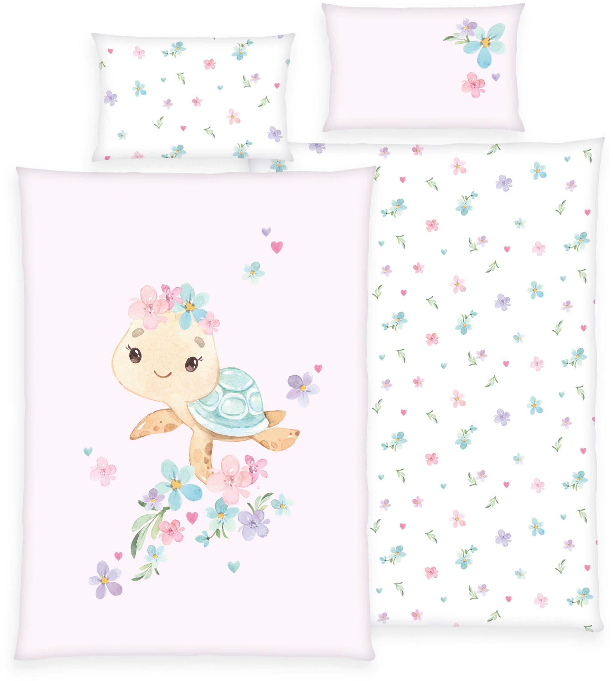 Image of Baby Best Babybettwäsche "Little Turtle" 2 Stk. mit liebevollem Motiv