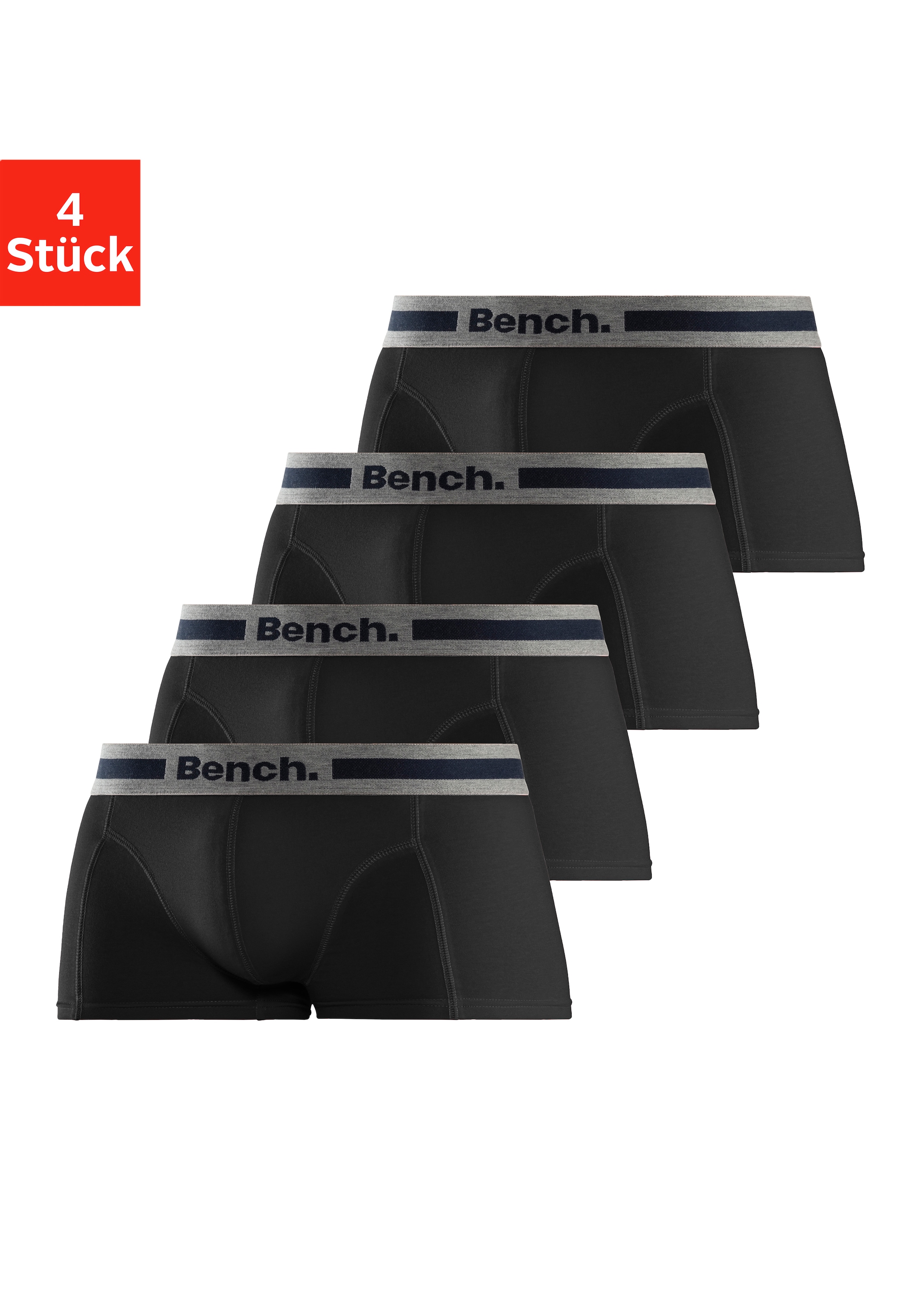 Image of Bench. Hipster Packung, 4 Stk. knapp sitzende Boxershorts aus Baumwollmischung