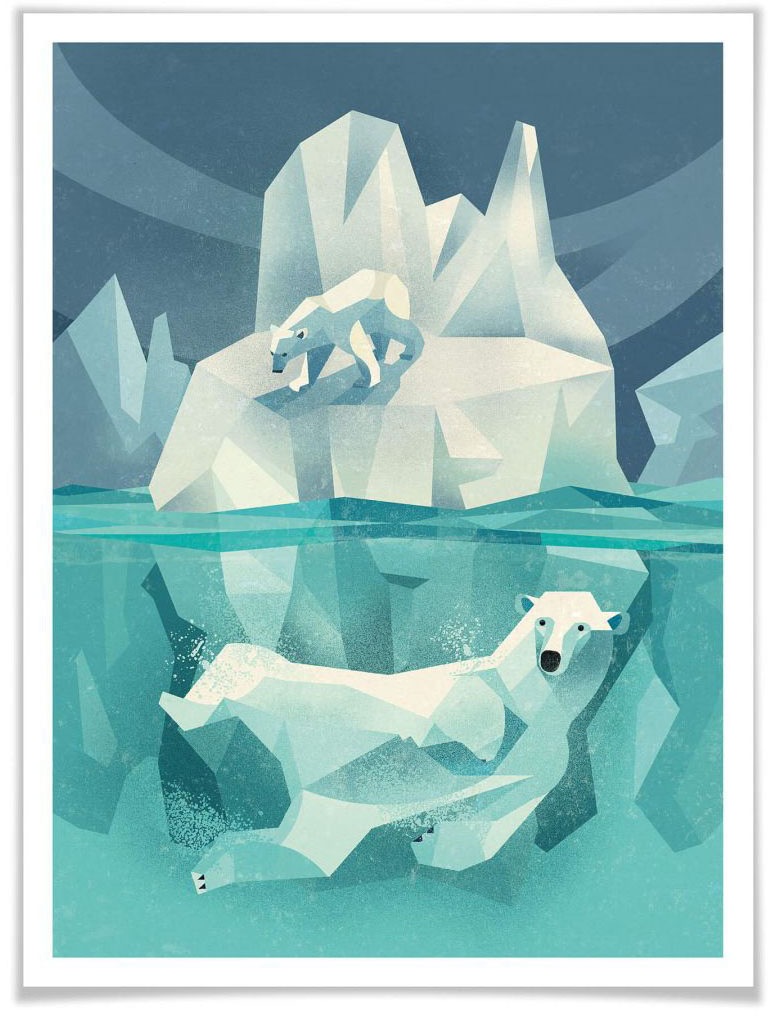 Image of Wall-Art Poster »Polar Bear«, Tiere, (1 St.), Poster, Wandbild, Bild, Wandposter bei Ackermann Versand Schweiz