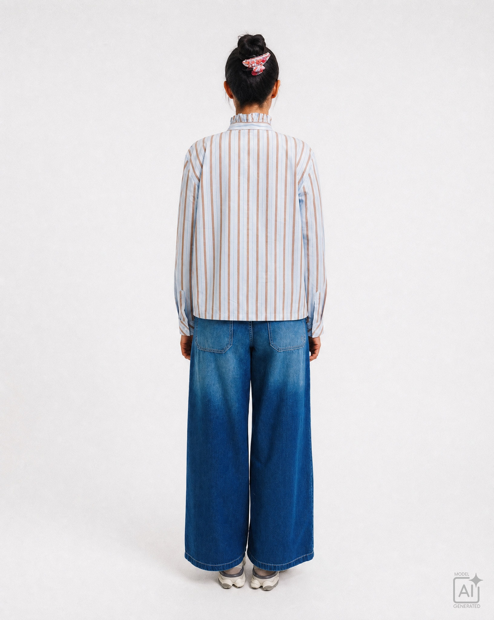 Smith & Soul Hemdbluse mit Rüschenbesatz am Stehkragen