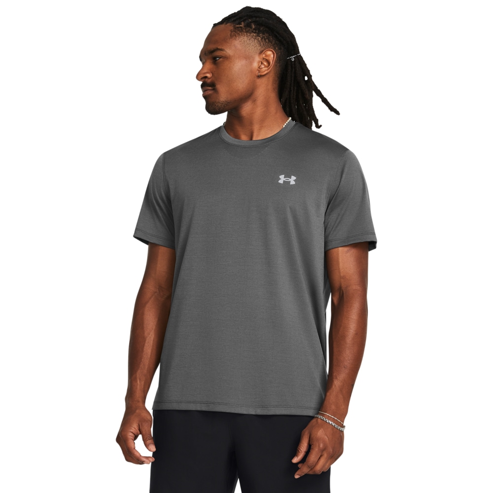 Image of Under Armour T-Shirt "UA LAUNCH SHORTSLEEVE" mit Rundhalsausschnitt, aus elastischem Material, Kurzarm