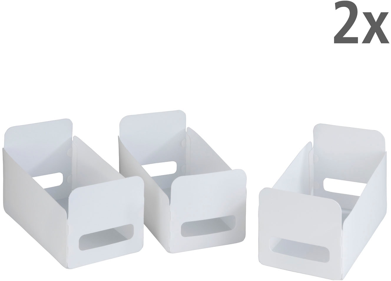 WENKO Organizer "Universal" Aufbewahrungsboxen für Küche und Haushalt, faltbar, Kunststoff