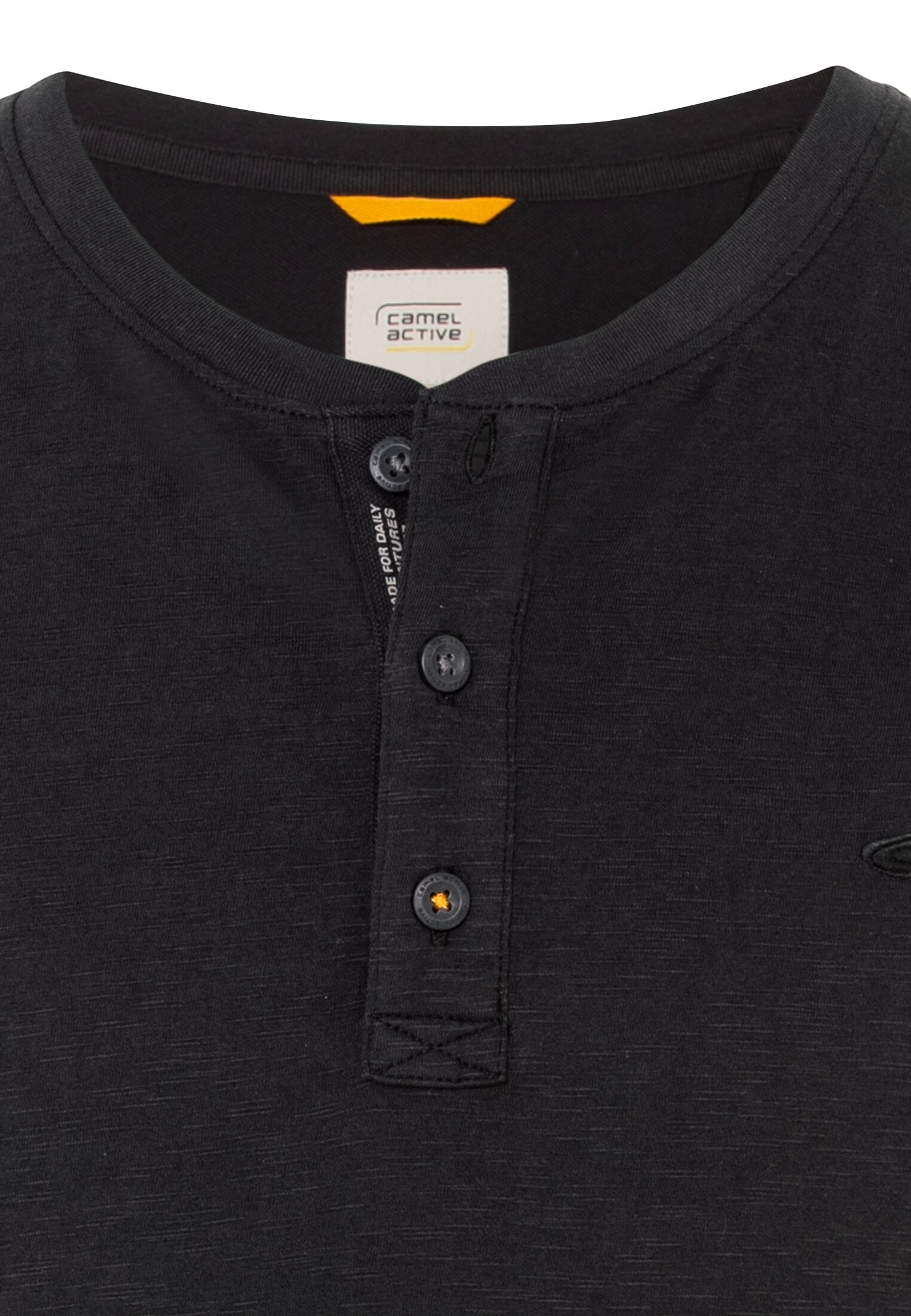 camel active T-Shirt mit Henley Ausschnitt