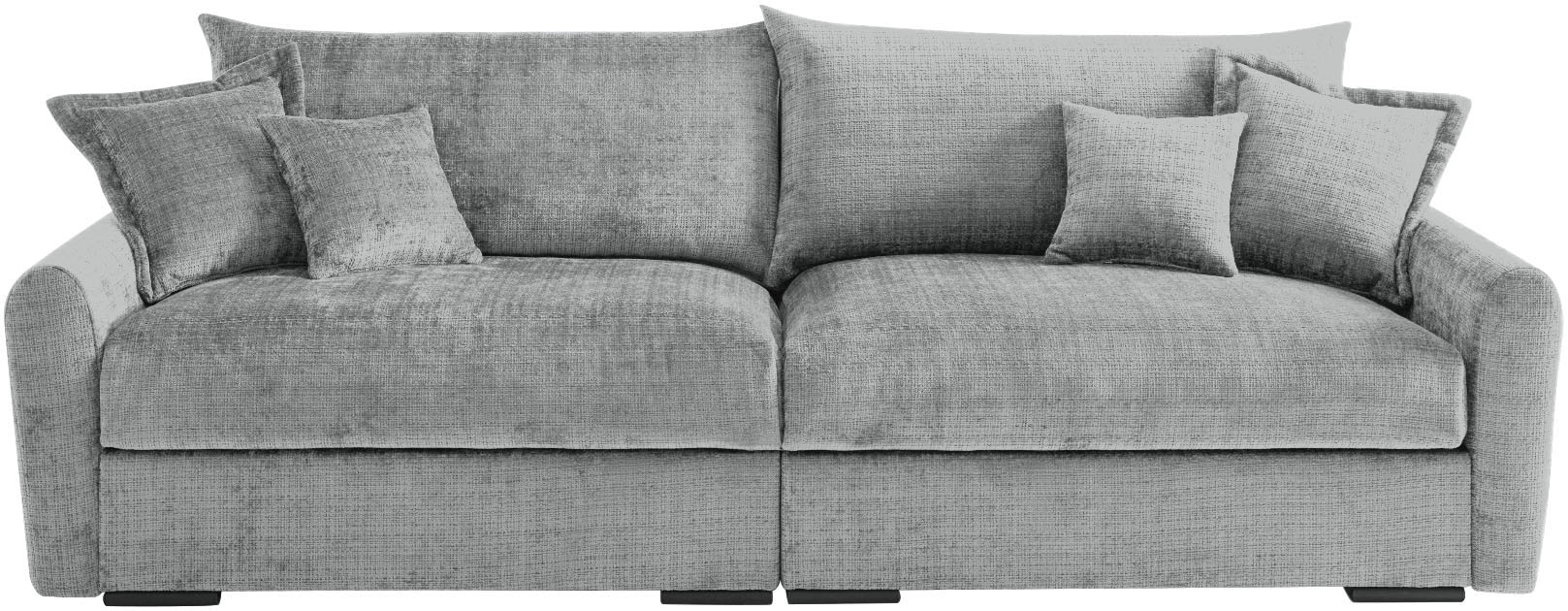 Home affaire Big-Sofa »Finka, Breite 247 cm« Mega-Sofa, Cord oder Chenille-Struktur, mit Federkern & 4 Zierkissen