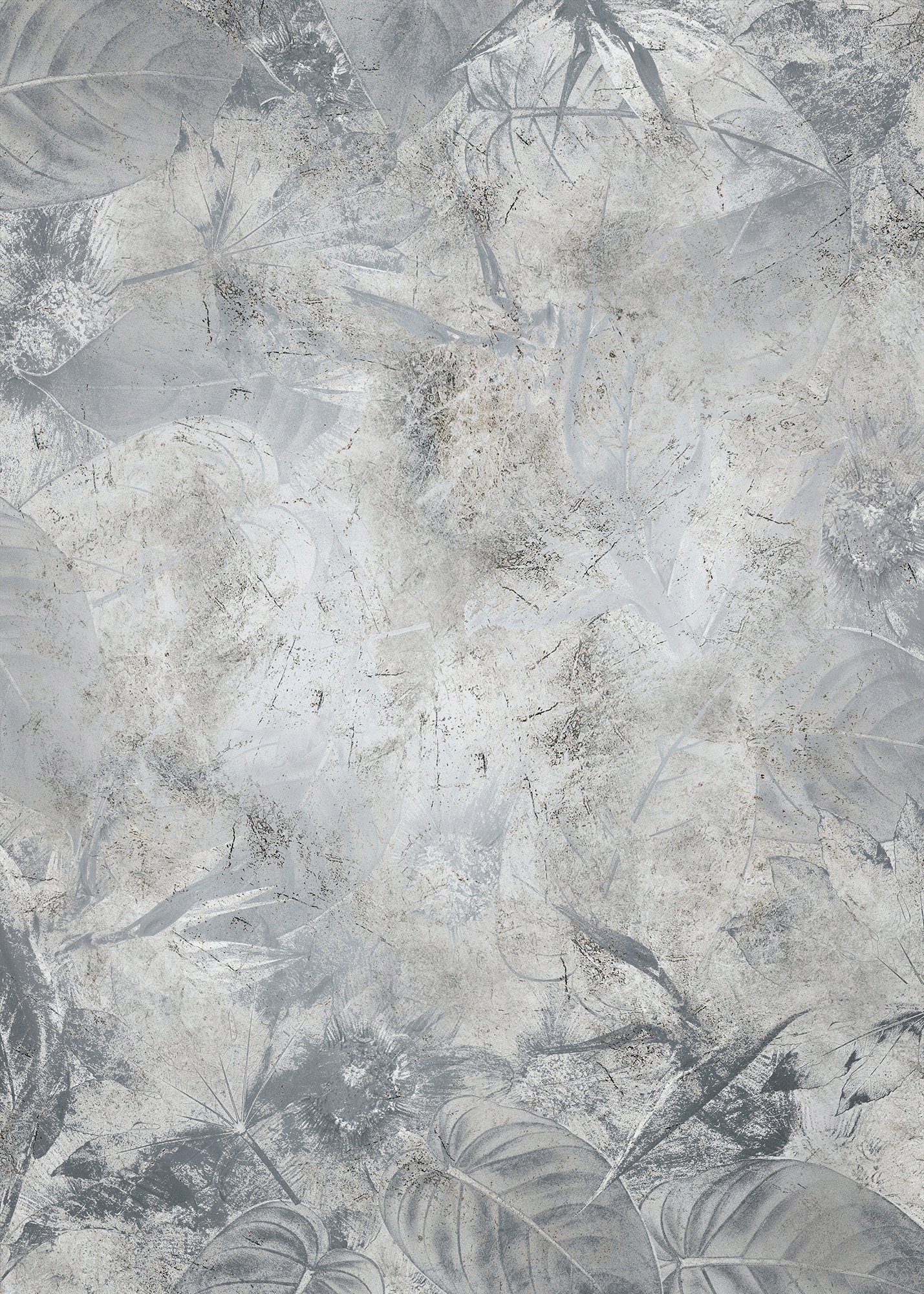 Image of Komar Vliestapete "Digitaldruck Vlies - Flower Fossil - Grösse 200 x 280 cm" bedruckt glatt Wohnzimmer, Schlafzimmer