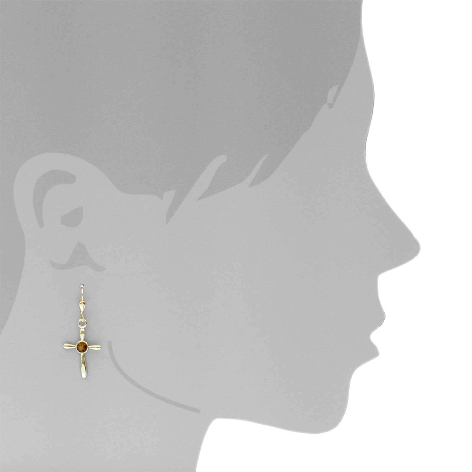 OSTSEE-SCHMUCK Paire de boucles d'oreilles »Ostsee-Schmuck Ohrhänger Kreuz 24 x 16 Ohrhänger Kreuz 24 x 16«