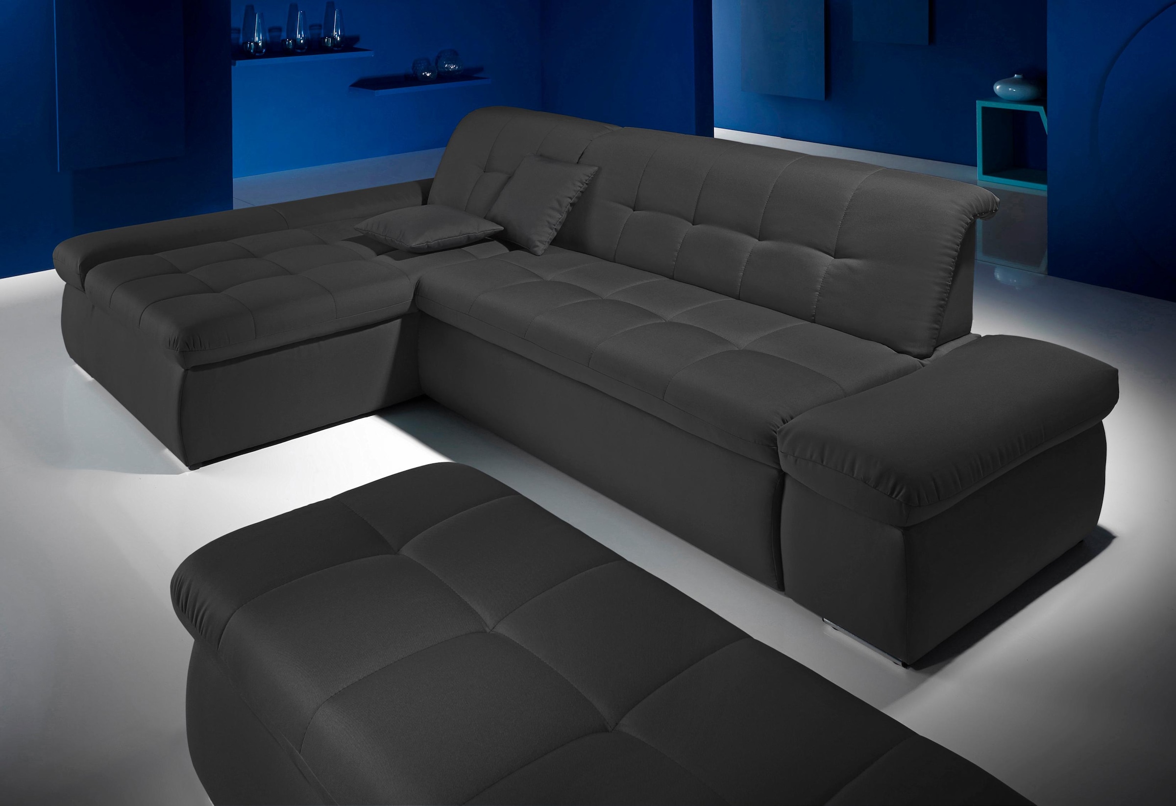 Image of Home affaire Ecksofa "ESRA, zeitlos und elegant. Breite 300cm, L-Form" wahlweise mit Armlehn- und Bettfunktion