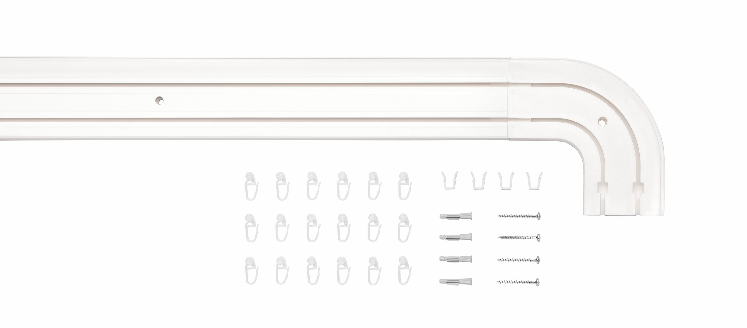 Image of Good Life Gardinenschiene »Vorhang-Schiene SAM 1-Lauf, Rundbogen links + rechts«, 2 läufig-läufig, Wunschmasslänge bei Ackermann Versand Schweiz